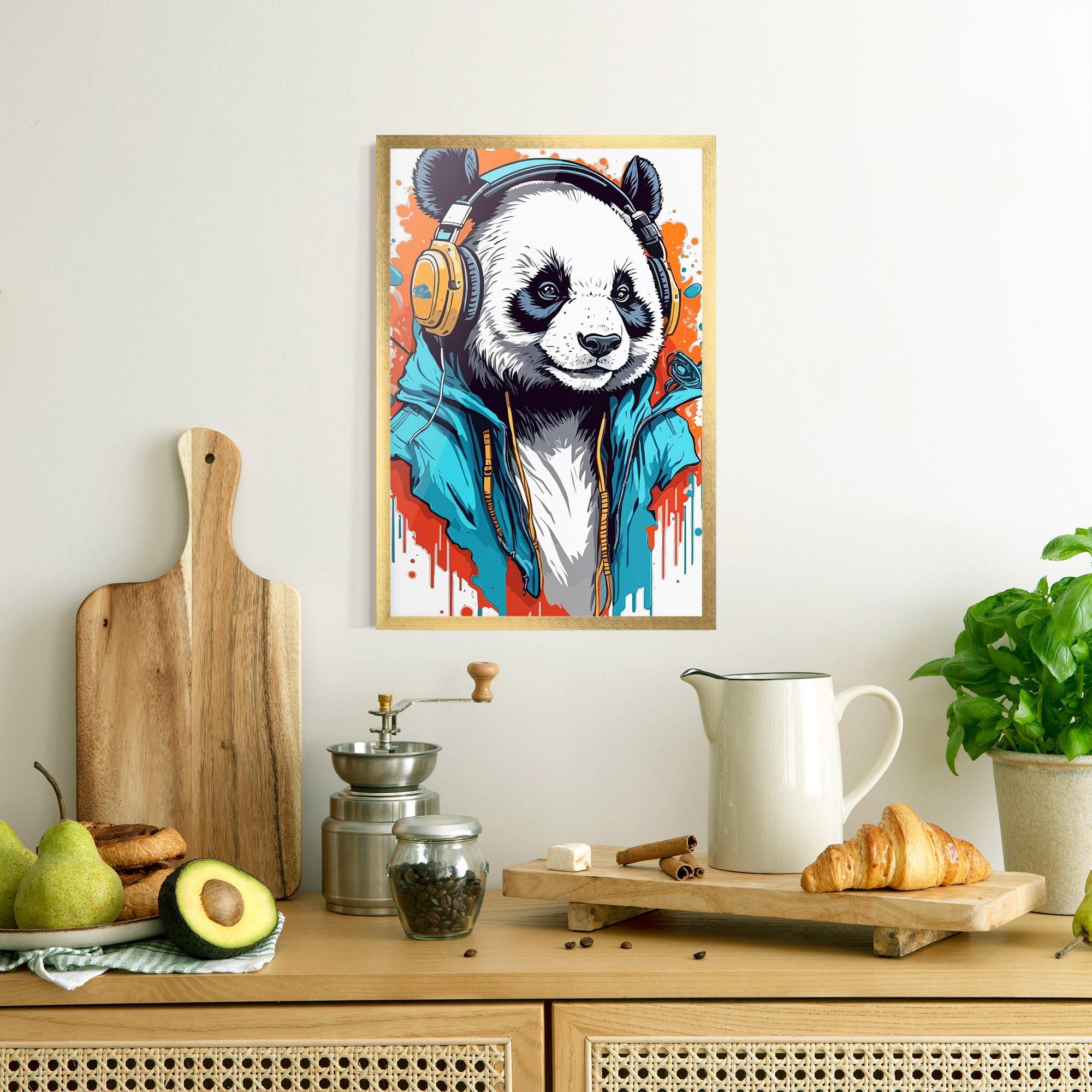 Plakat w Ramie Music Panda mockup 8