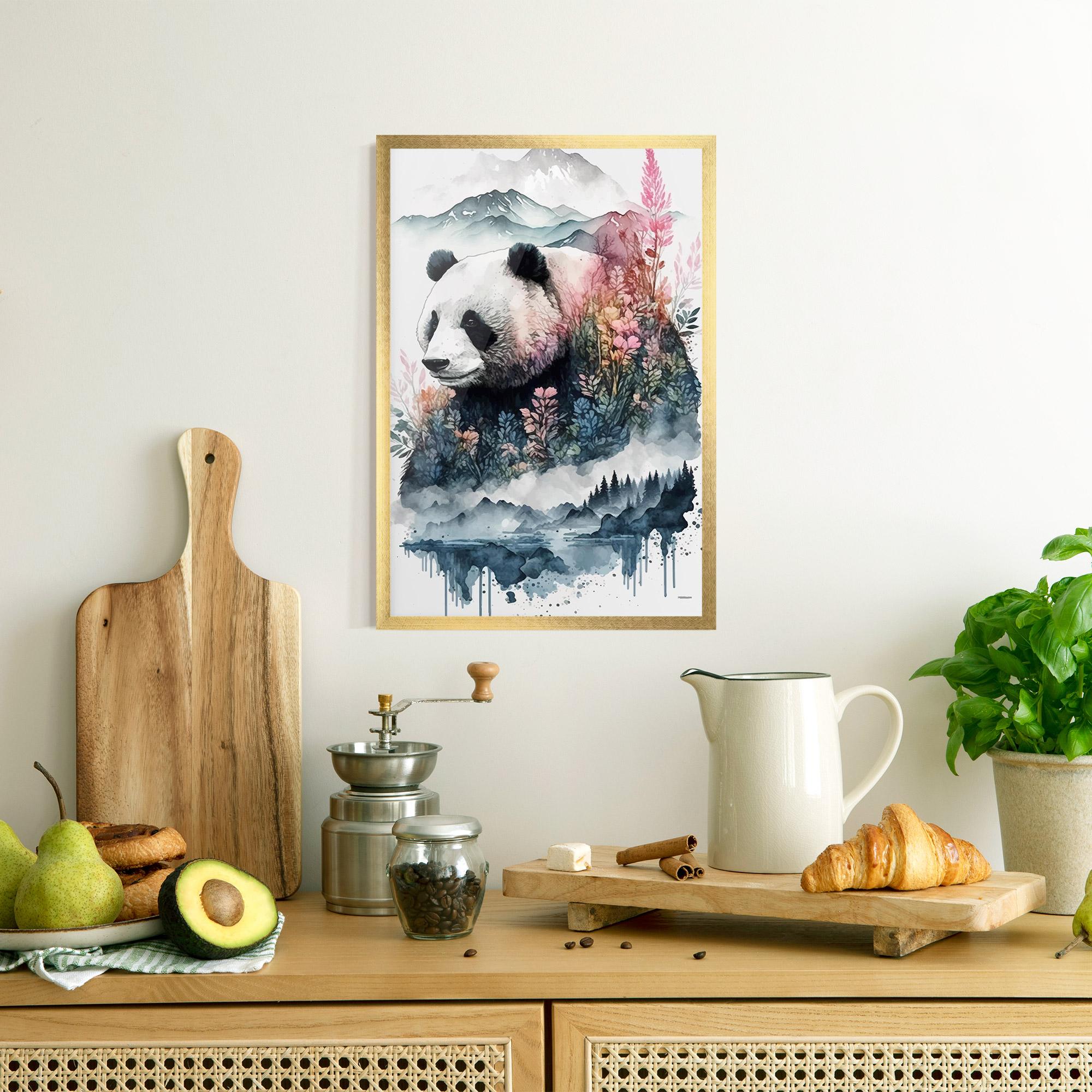 Plakat w Ramie Panda Art mockup 8