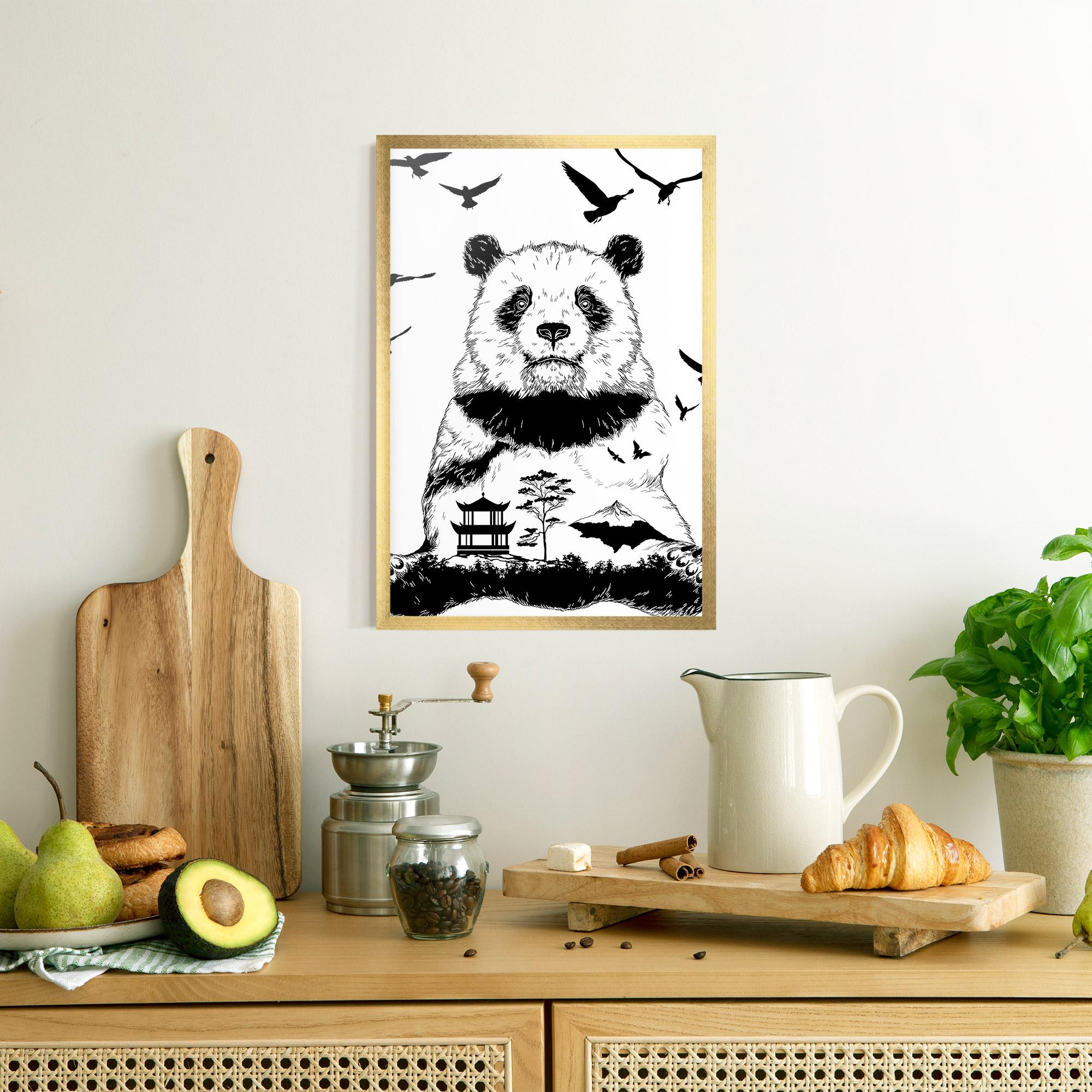 Plakat w Ramie Panda Bear mockup 8