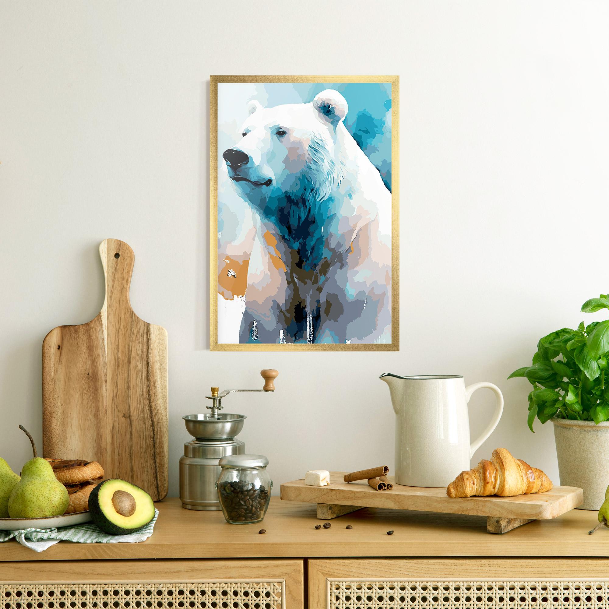 Plakat w Ramie Polar White Bear mockup 8
