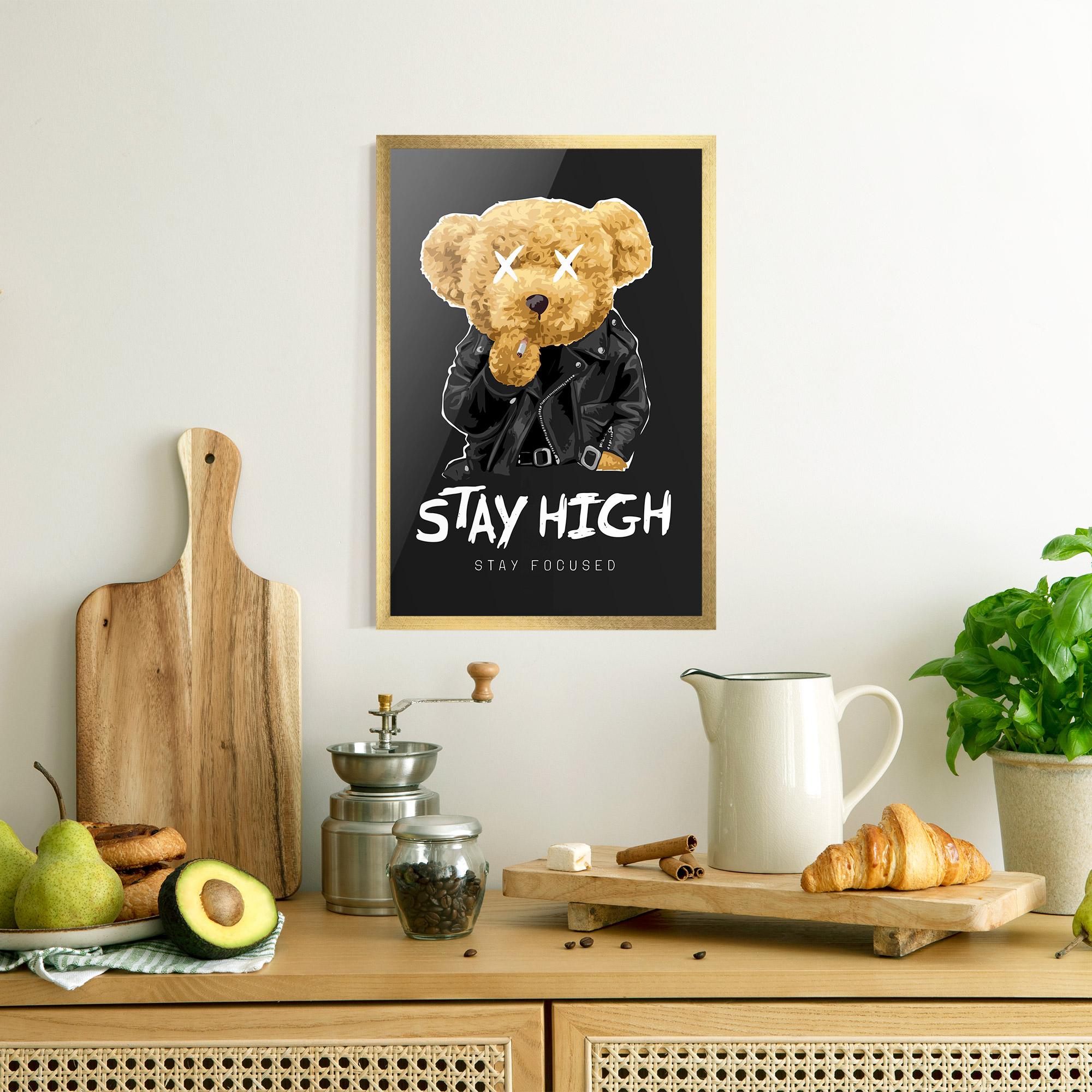 Plakat w Ramie Stay High mockup 8