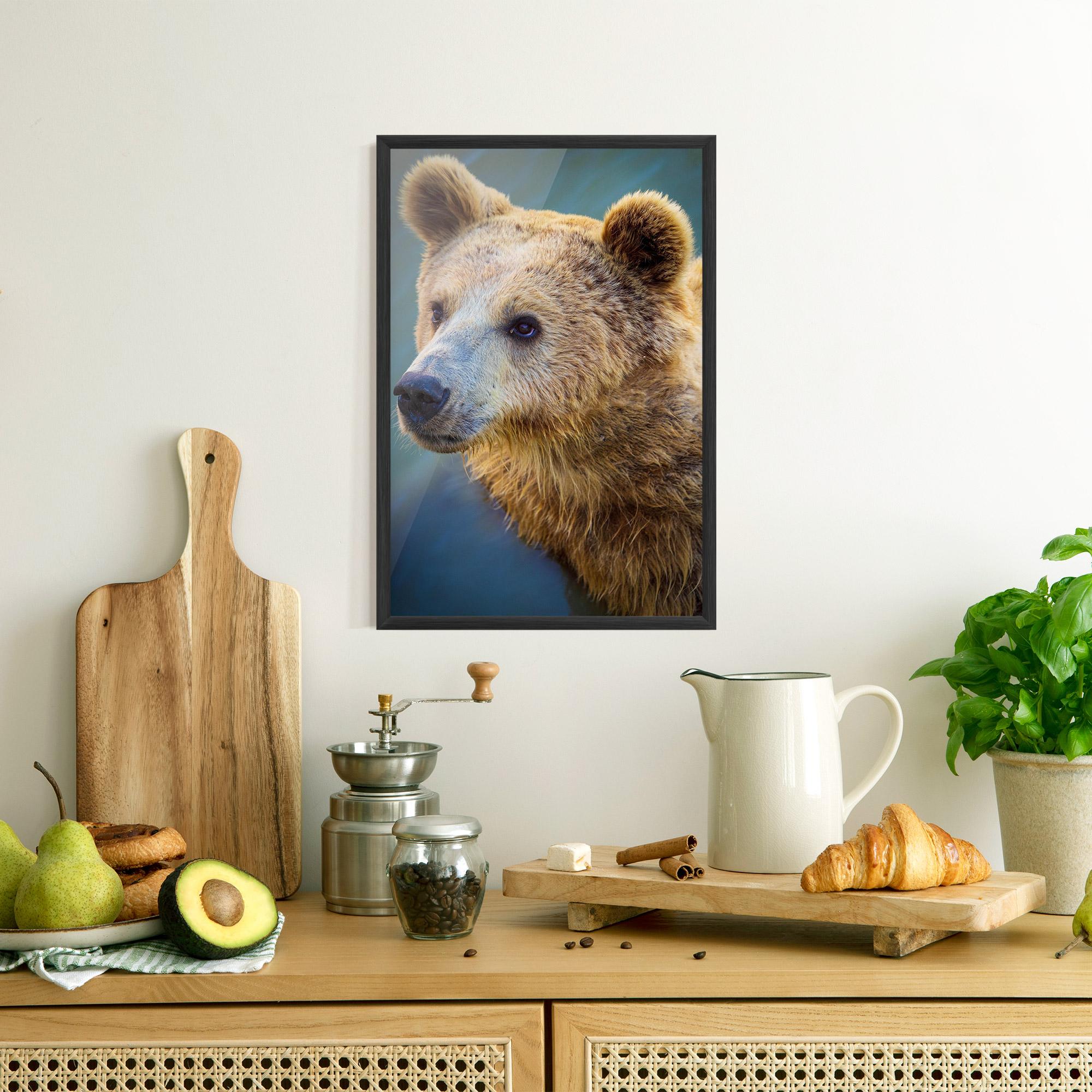 Plakat w Ramie Bear Head mockup 8