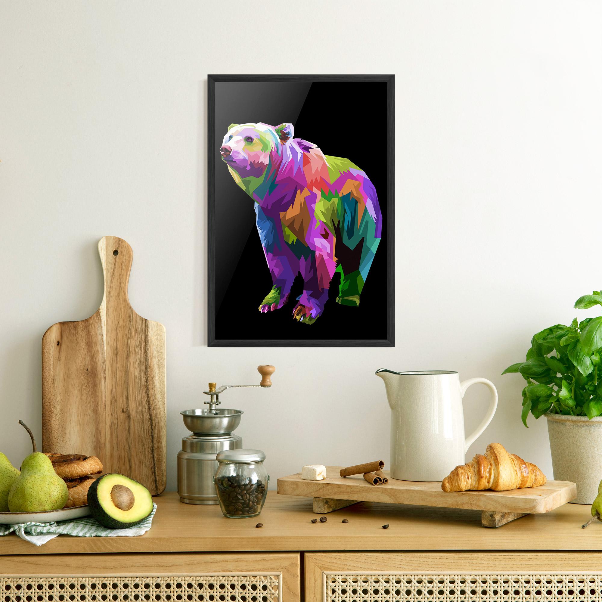 Plakat w Ramie Colorful Icebear mockup 8