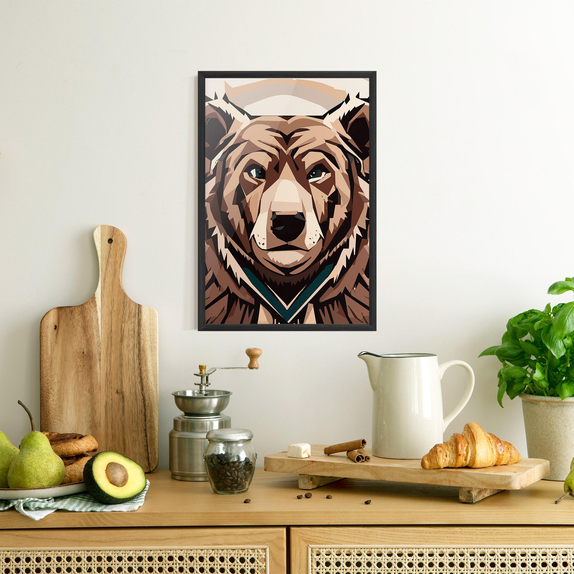 Plakat w Ramie Grizzly Art mockup 8