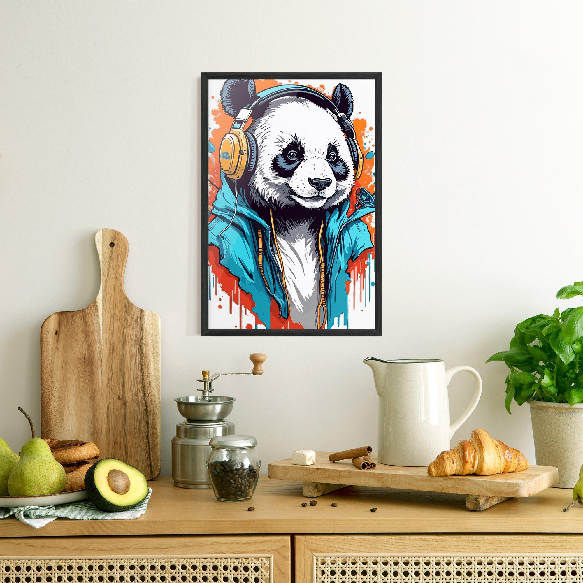 Plakat w Ramie Music Panda mockup 8