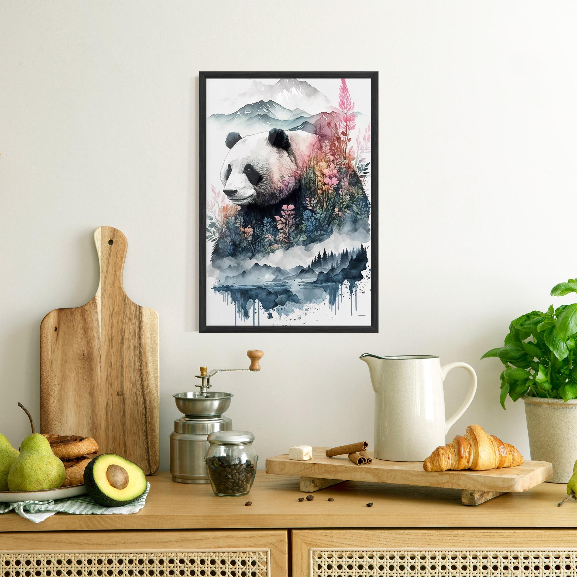 Plakat w Ramie Panda Art mockup 8