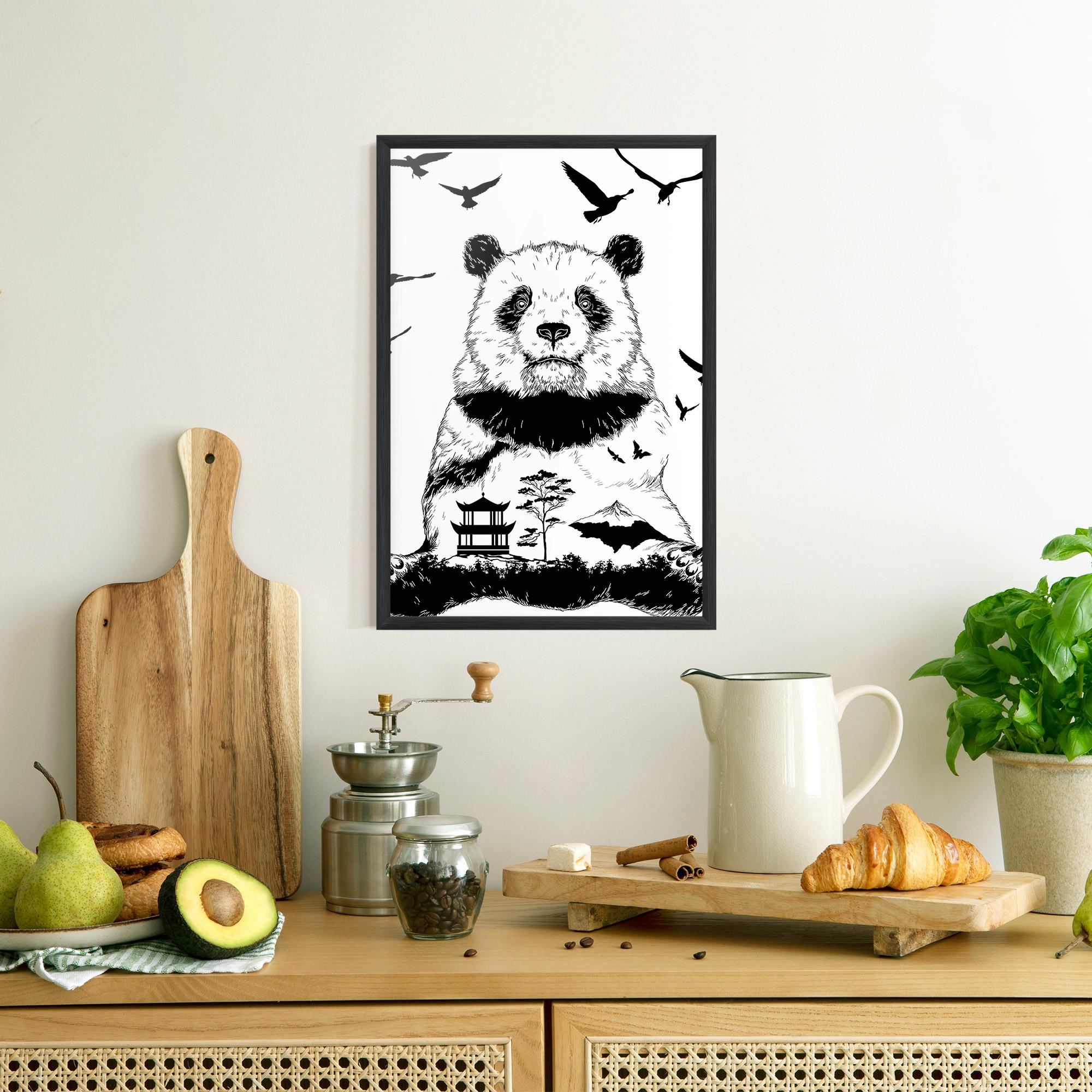 Plakat w Ramie Panda Bear mockup 8