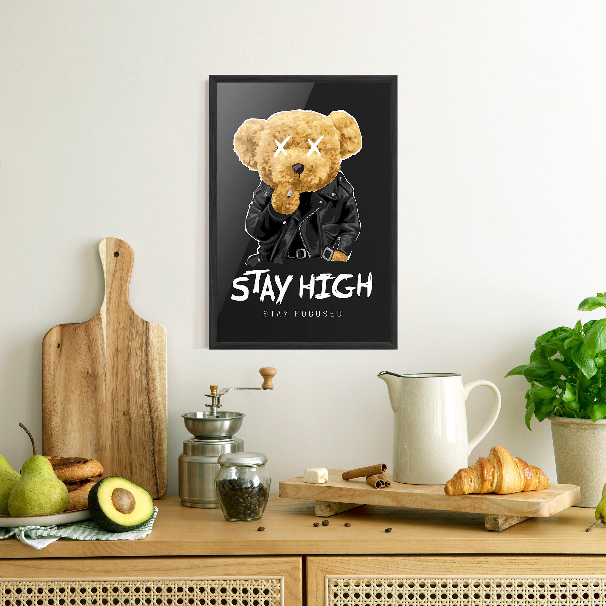 Plakat w Ramie Stay High mockup 8