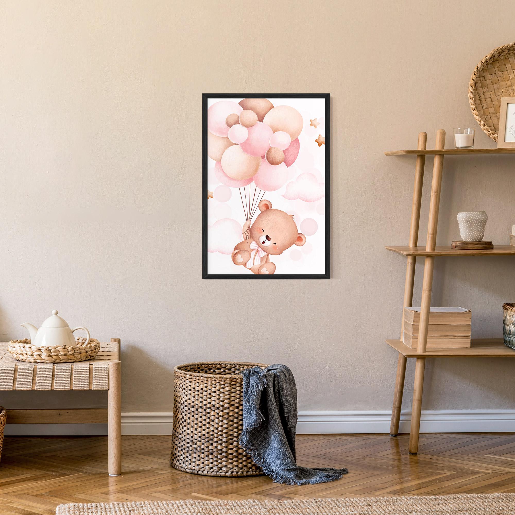 Plakat w Ramie Balloons Bear mockup 9