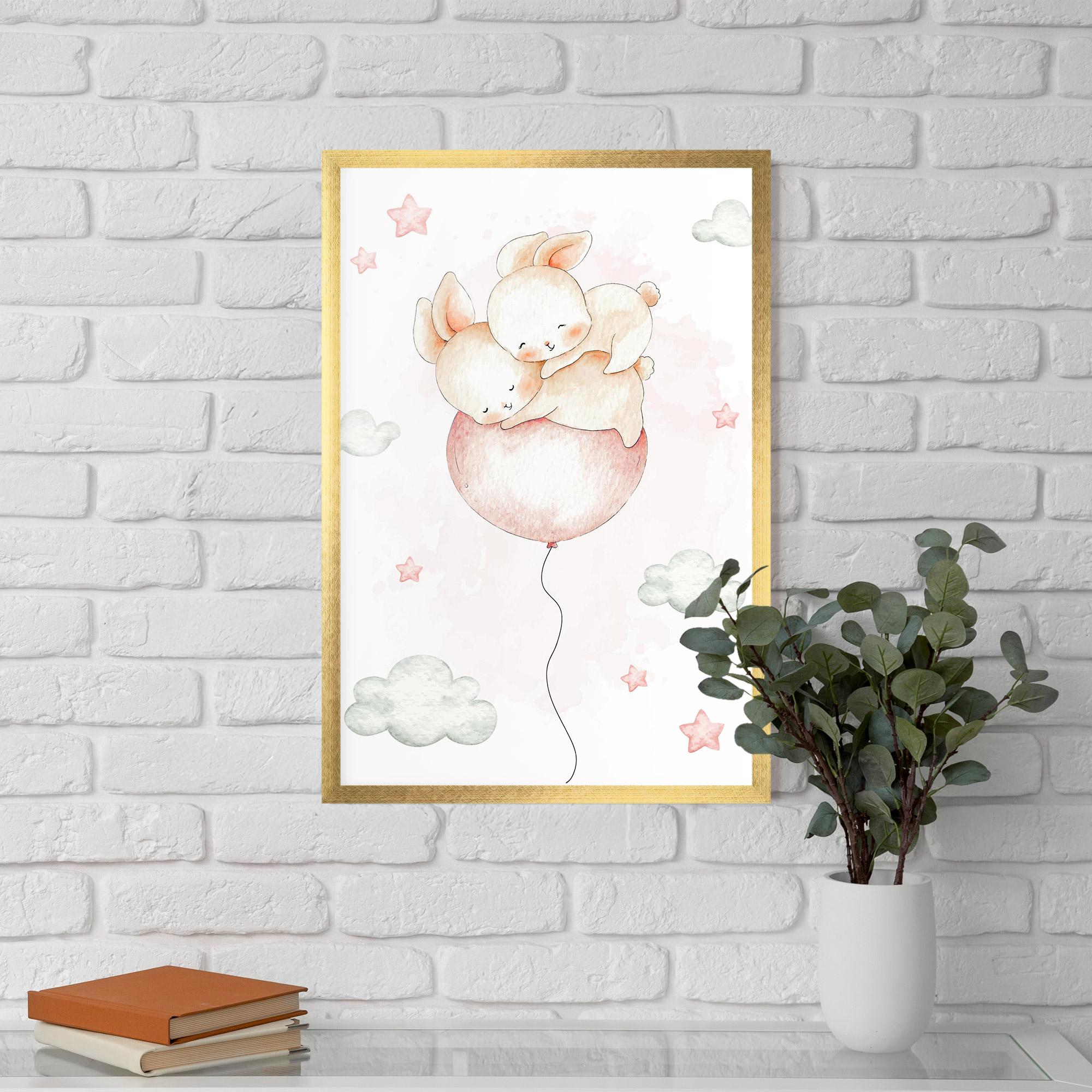 Plakat w Ramie Balloon Bunny mockup 5