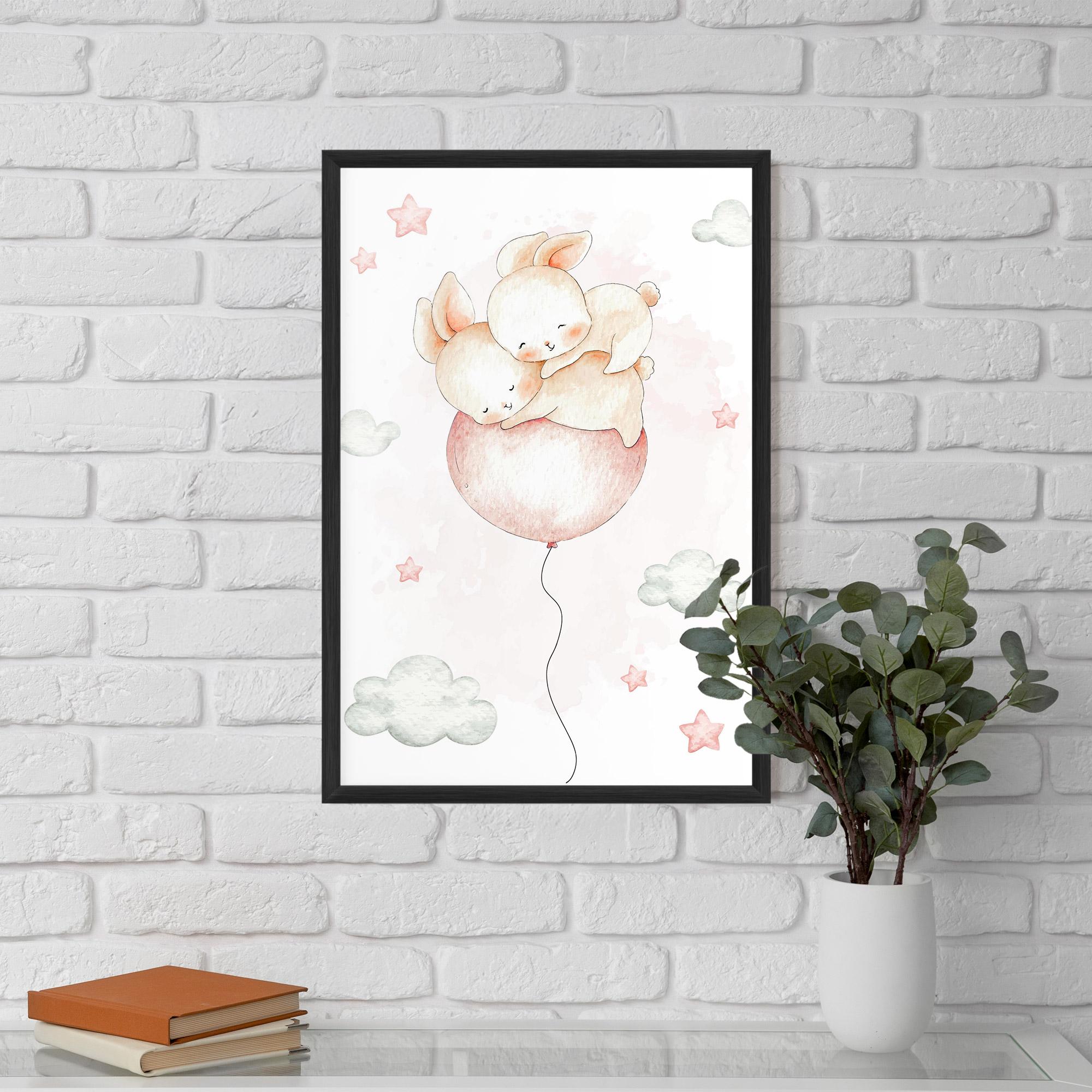 Plakat w Ramie Balloon Bunny mockup 5
