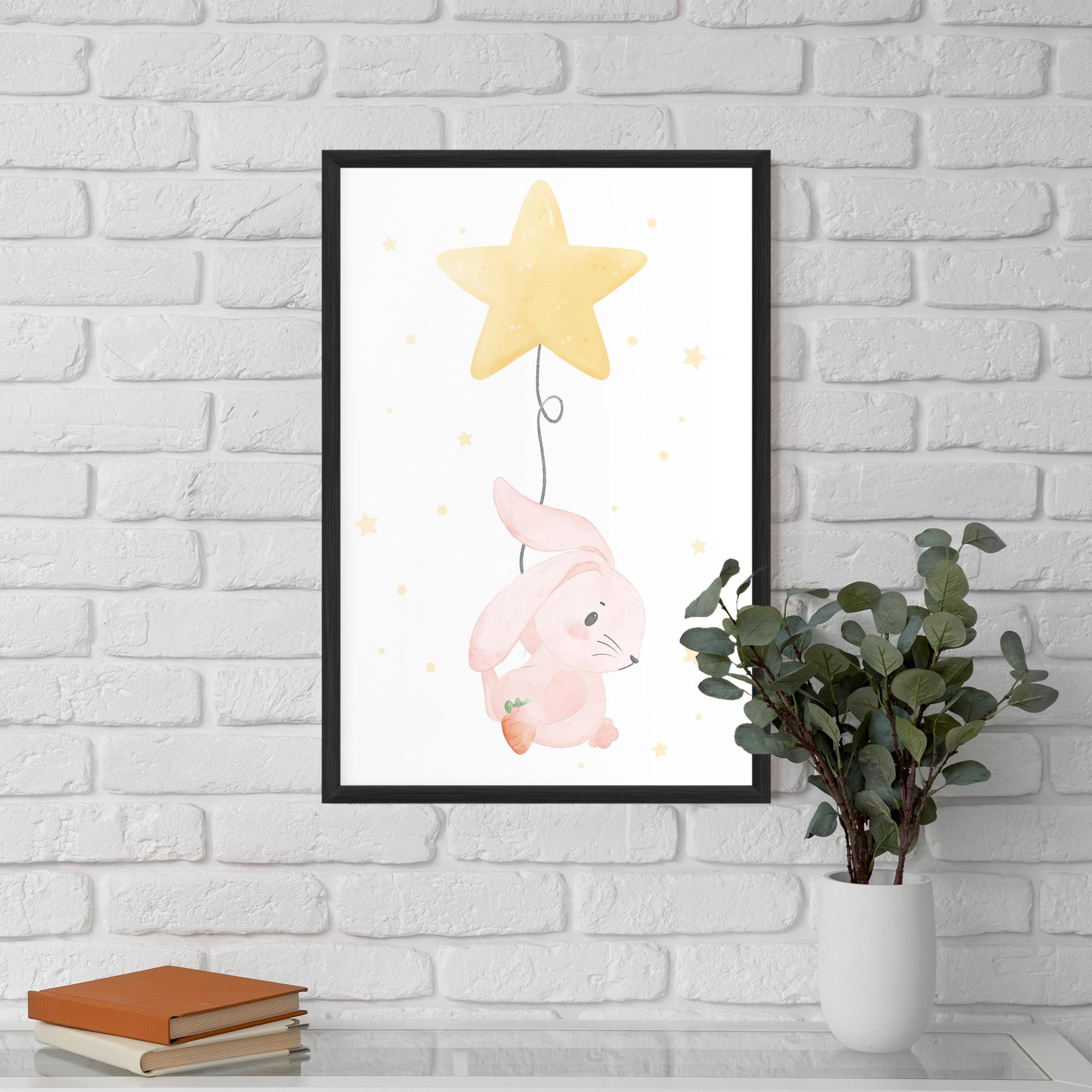Plakat w Ramie Star Bunny mockup 5