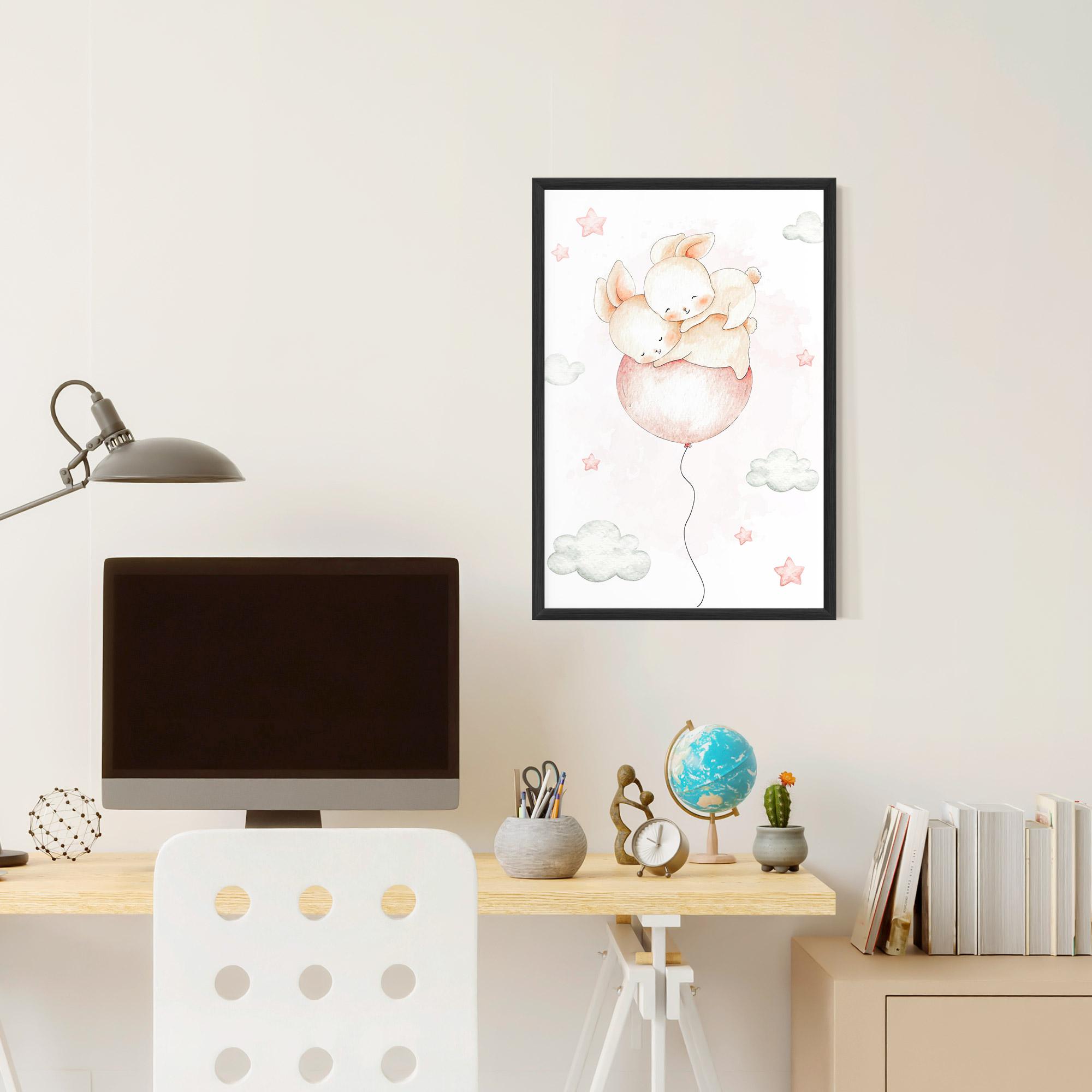 Plakat w Ramie Balloon Bunny mockup 6