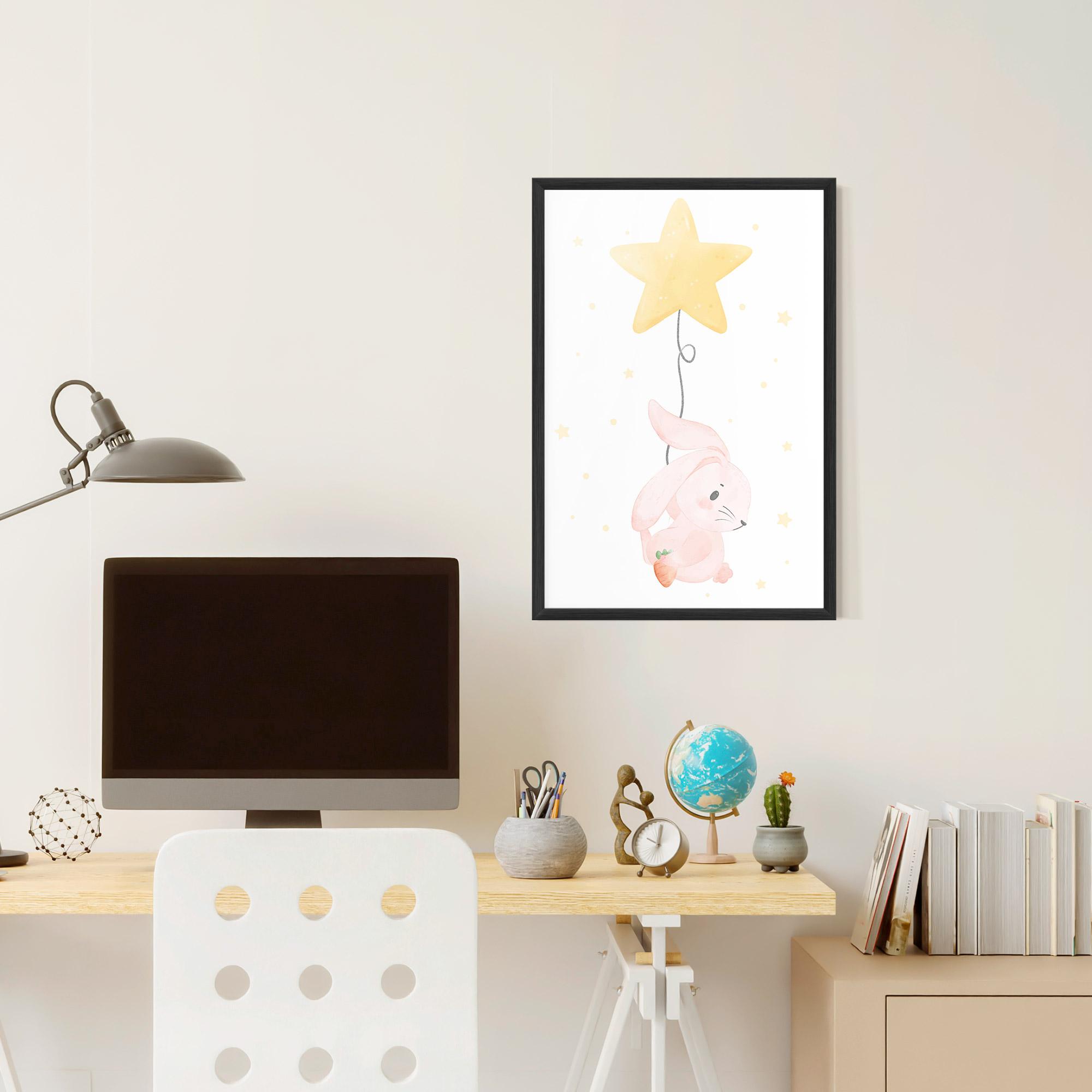 Plakat w Ramie Star Bunny mockup 6