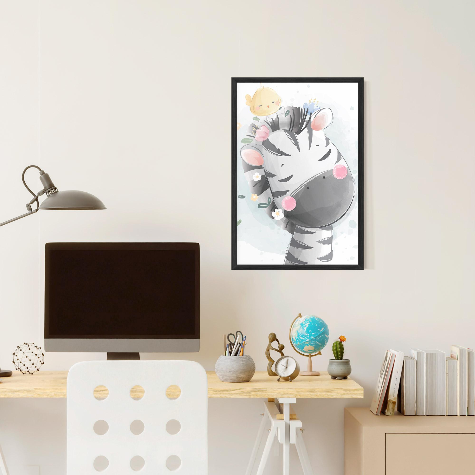 Plakat w Ramie Zebra Bird mockup 6