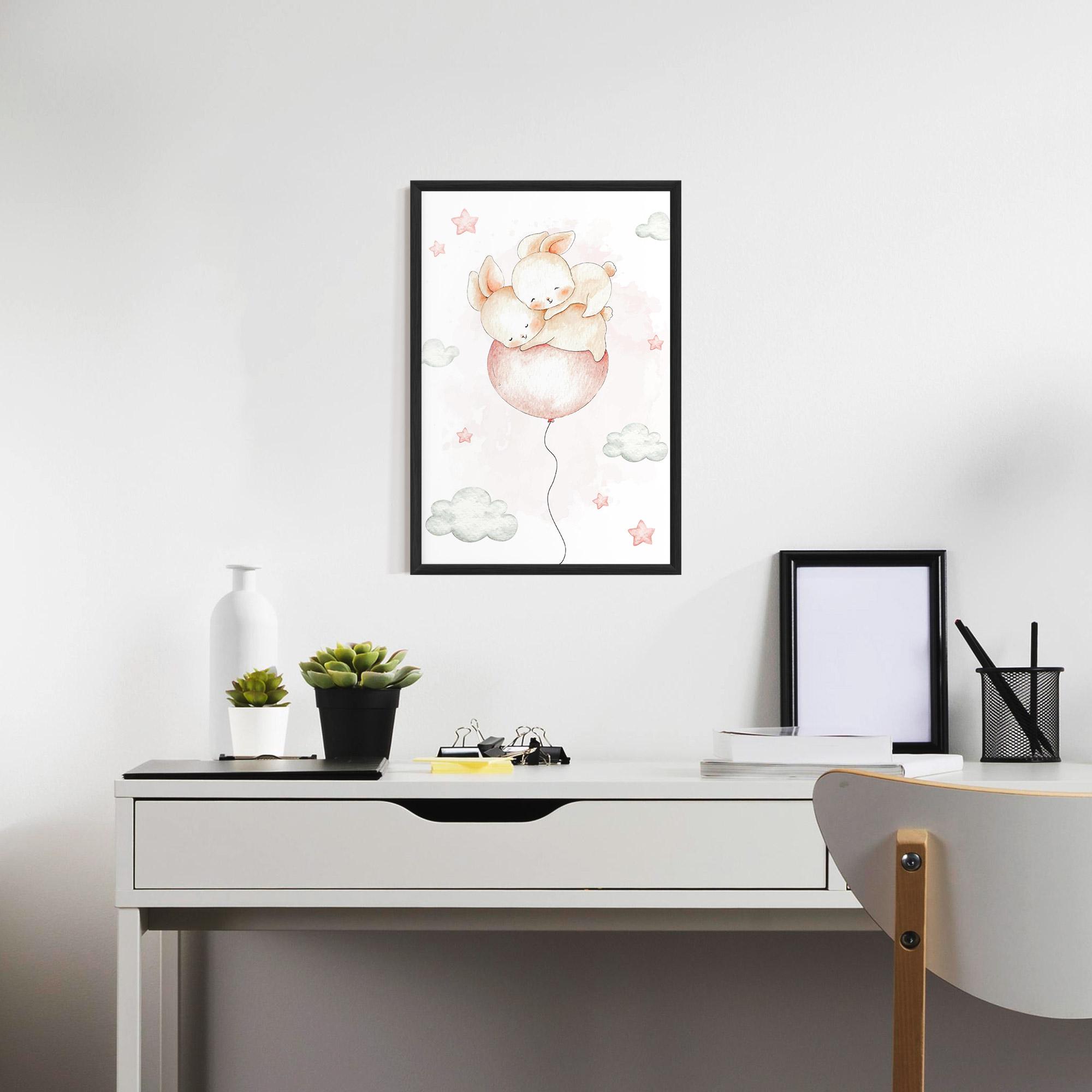 Plakat w Ramie Balloon Bunny mockup 7