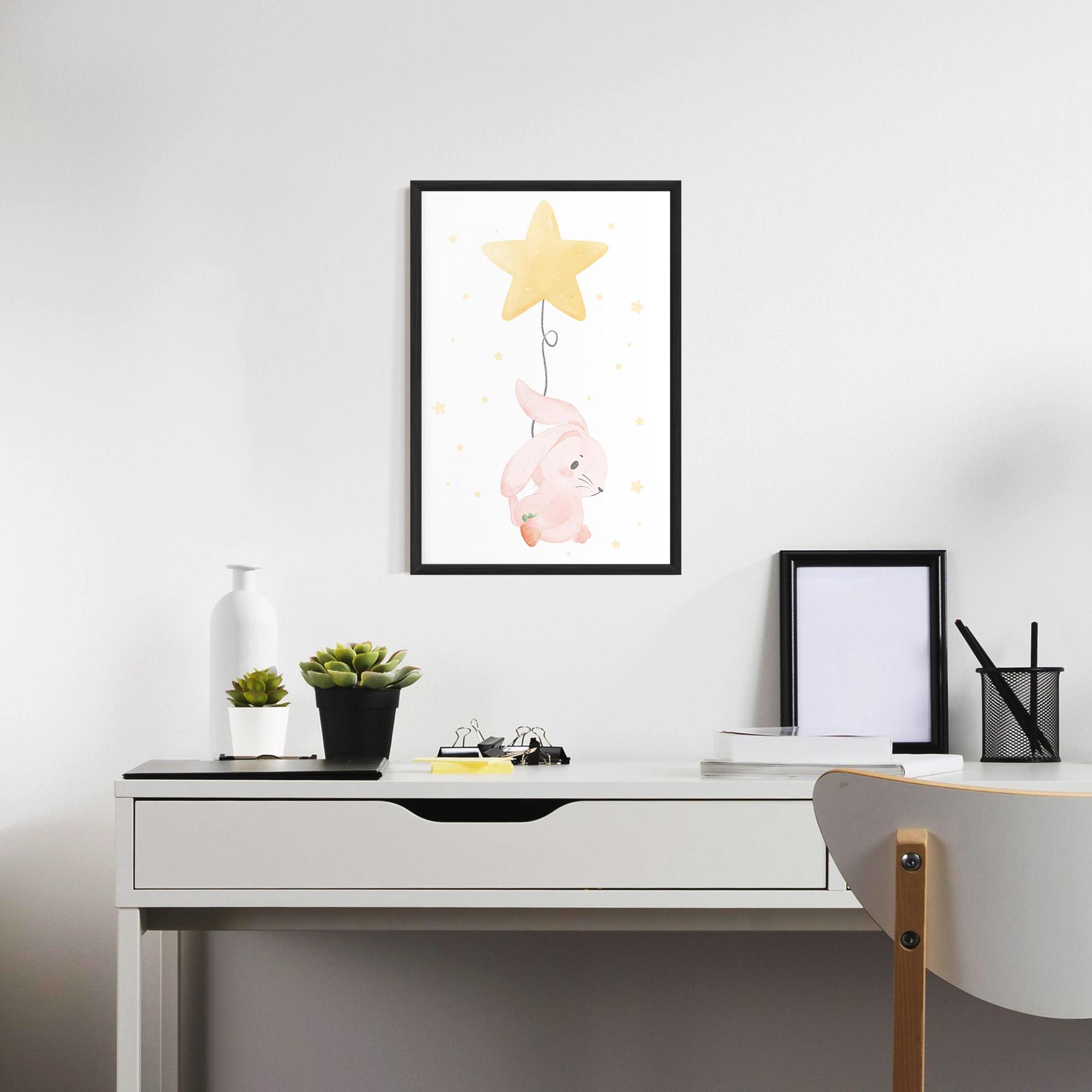 Plakat w Ramie Star Bunny mockup 7
