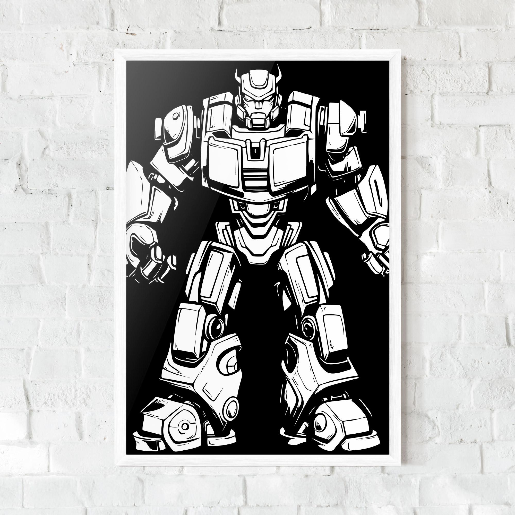 Plakat w Ramie Robot Machine mockup 0