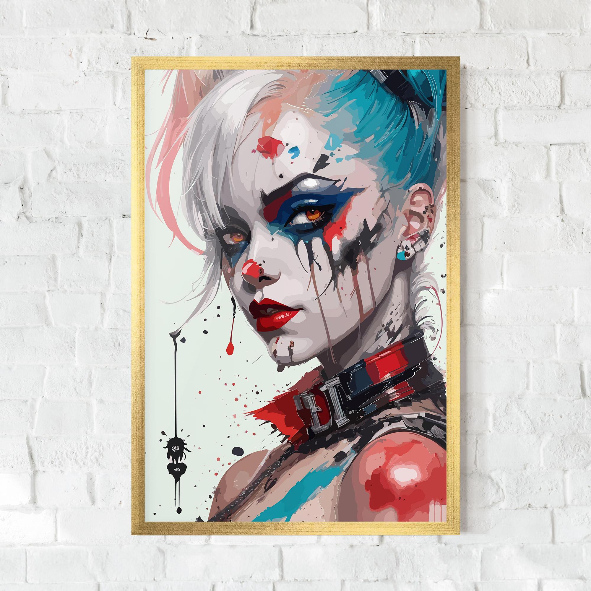Plakat w Ramie Harley Quin Art mockup 0