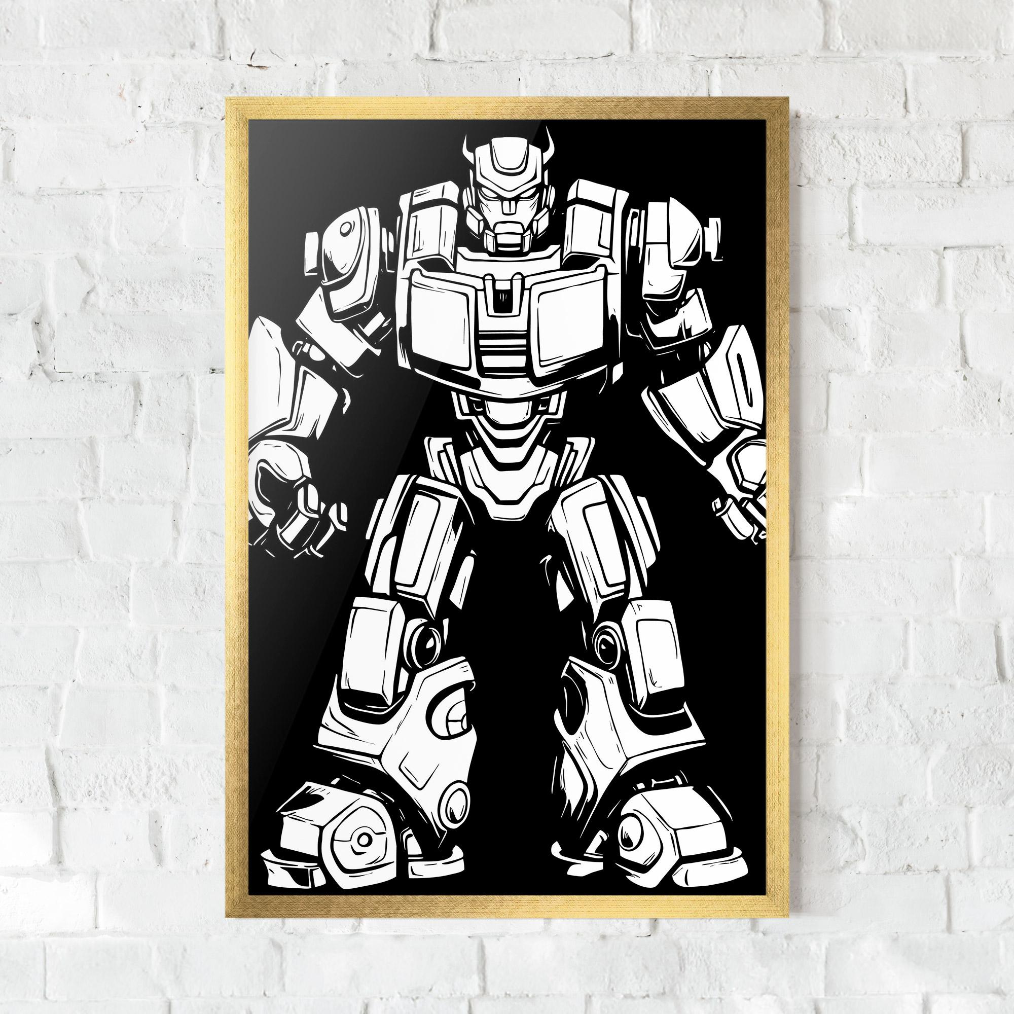 Plakat w Ramie Robot Machine mockup 0