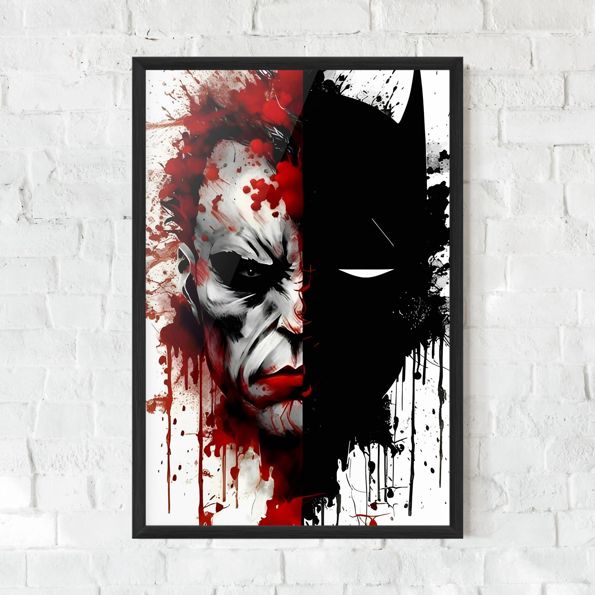Plakat w Ramie Half Batman mockup 0