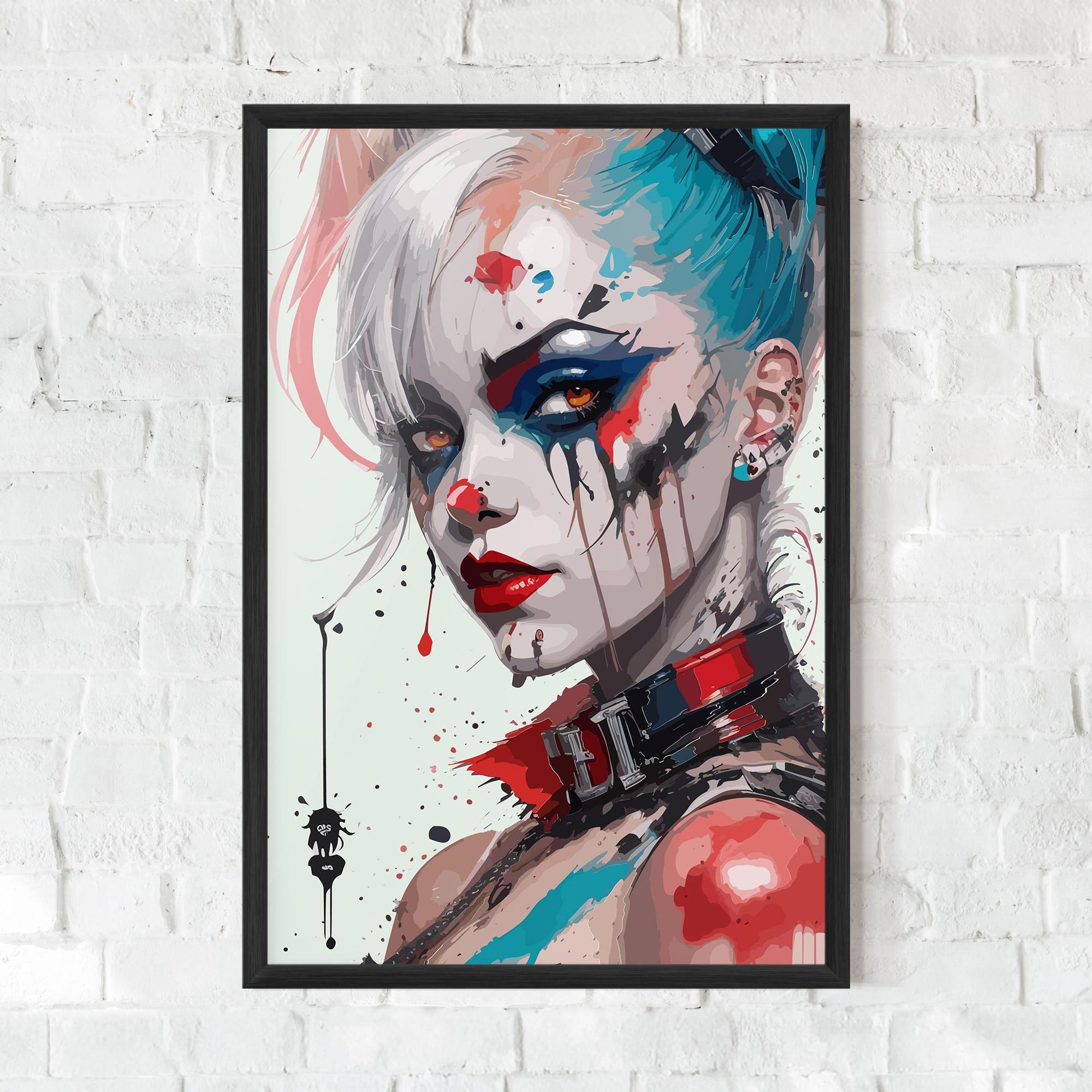 Plakat w Ramie Harley Quin Art mockup 0