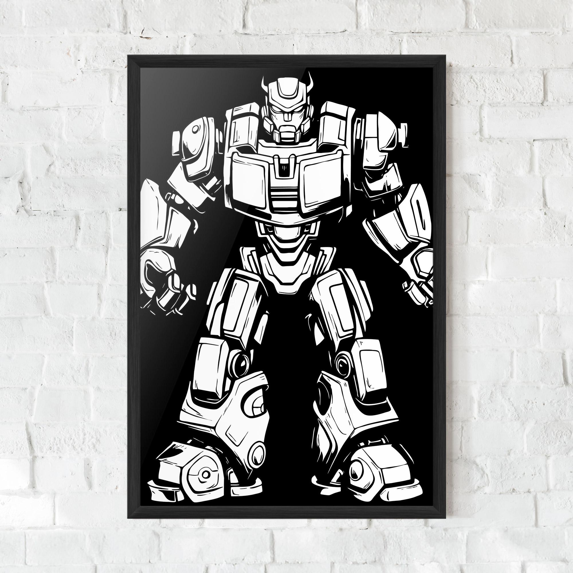 Plakat w Ramie Robot Machine mockup 0