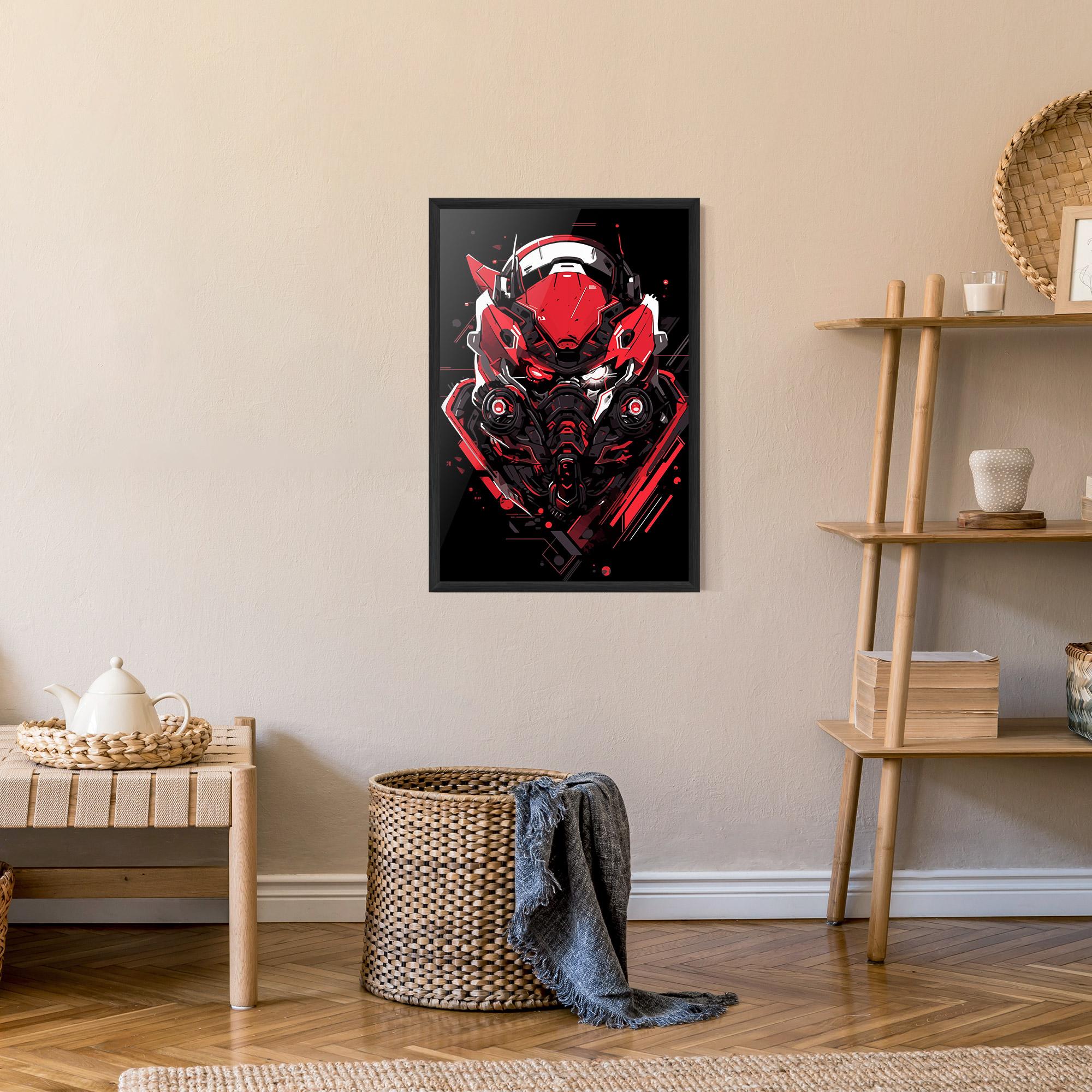 Plakat w Ramie Red Robot Art mockup 9
