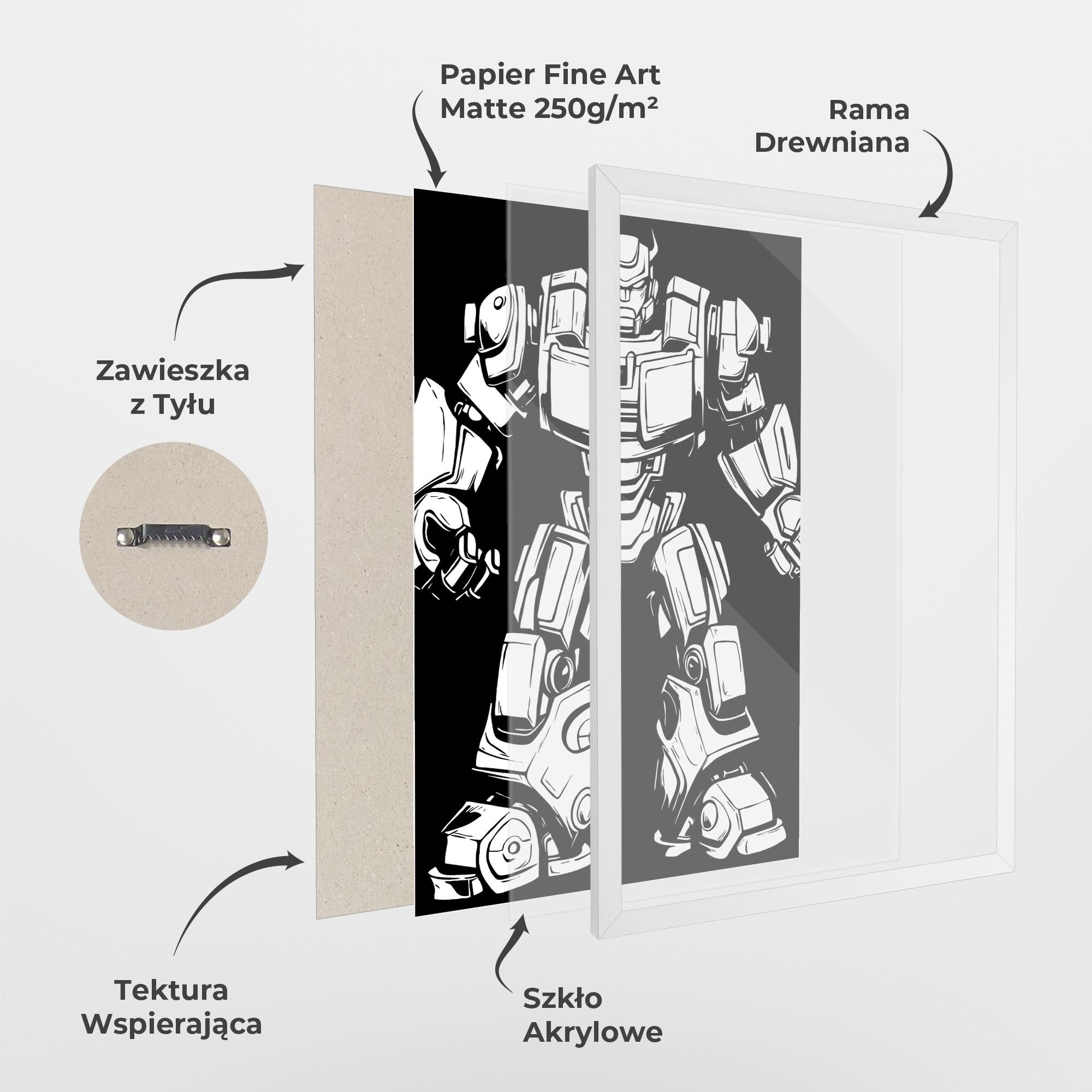 Plakat w Ramie Robot Machine mockup 1