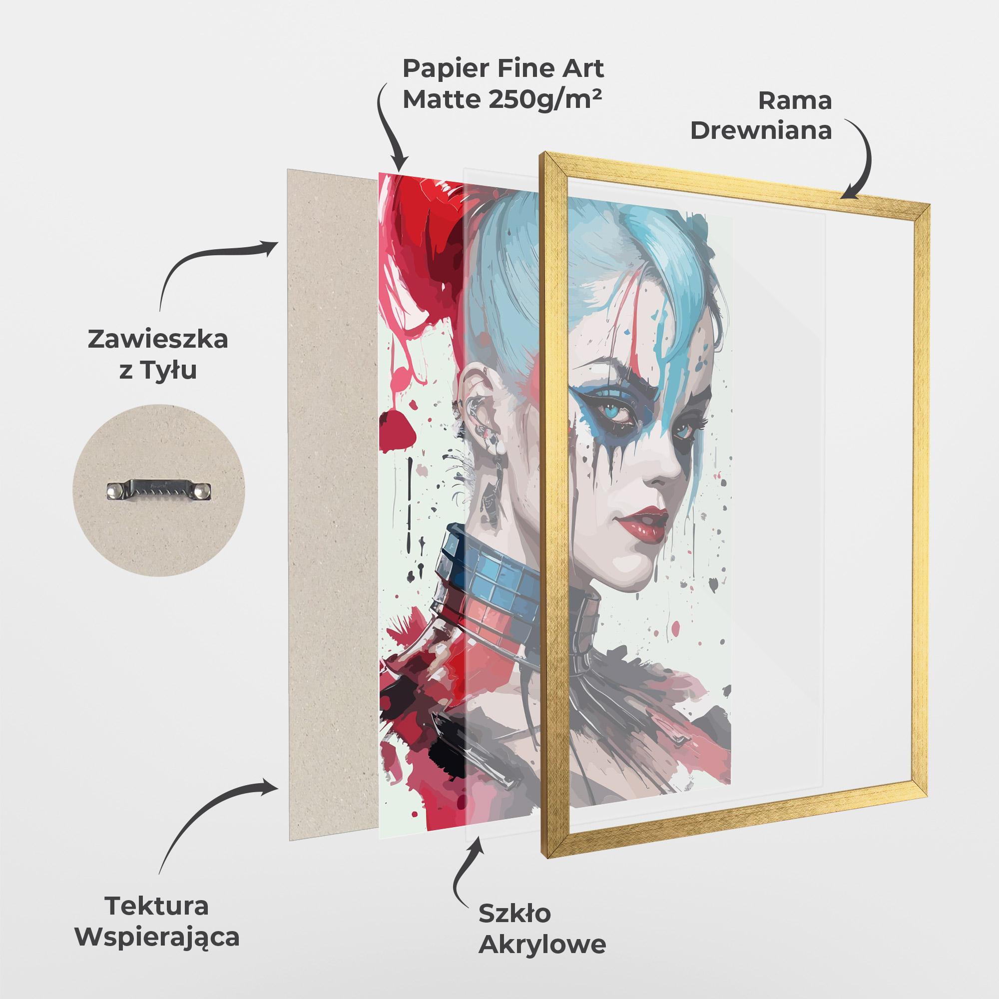 Plakat w Ramie Art Harley Quin mockup 1