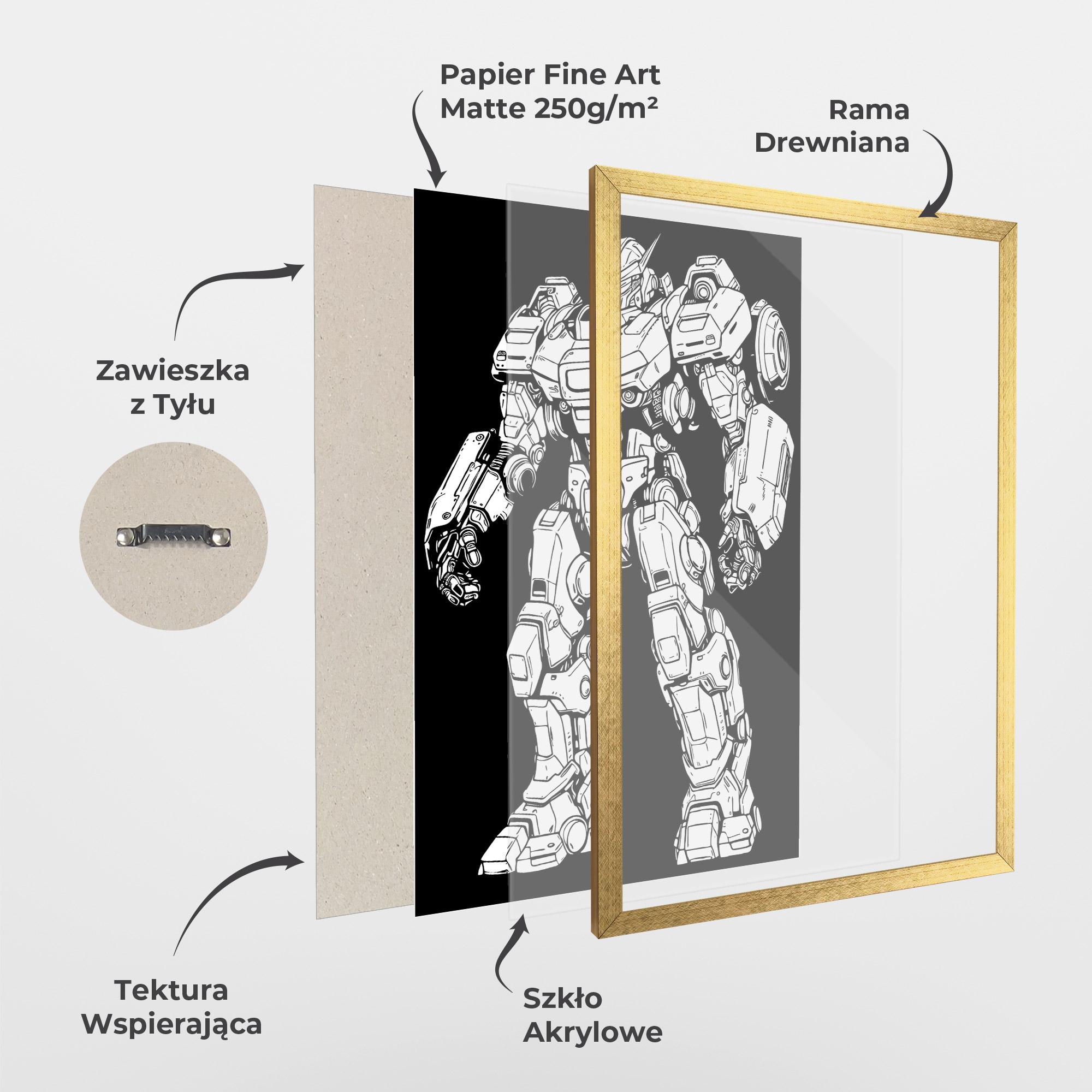 Plakat w Ramie Battlefield Robot mockup 1