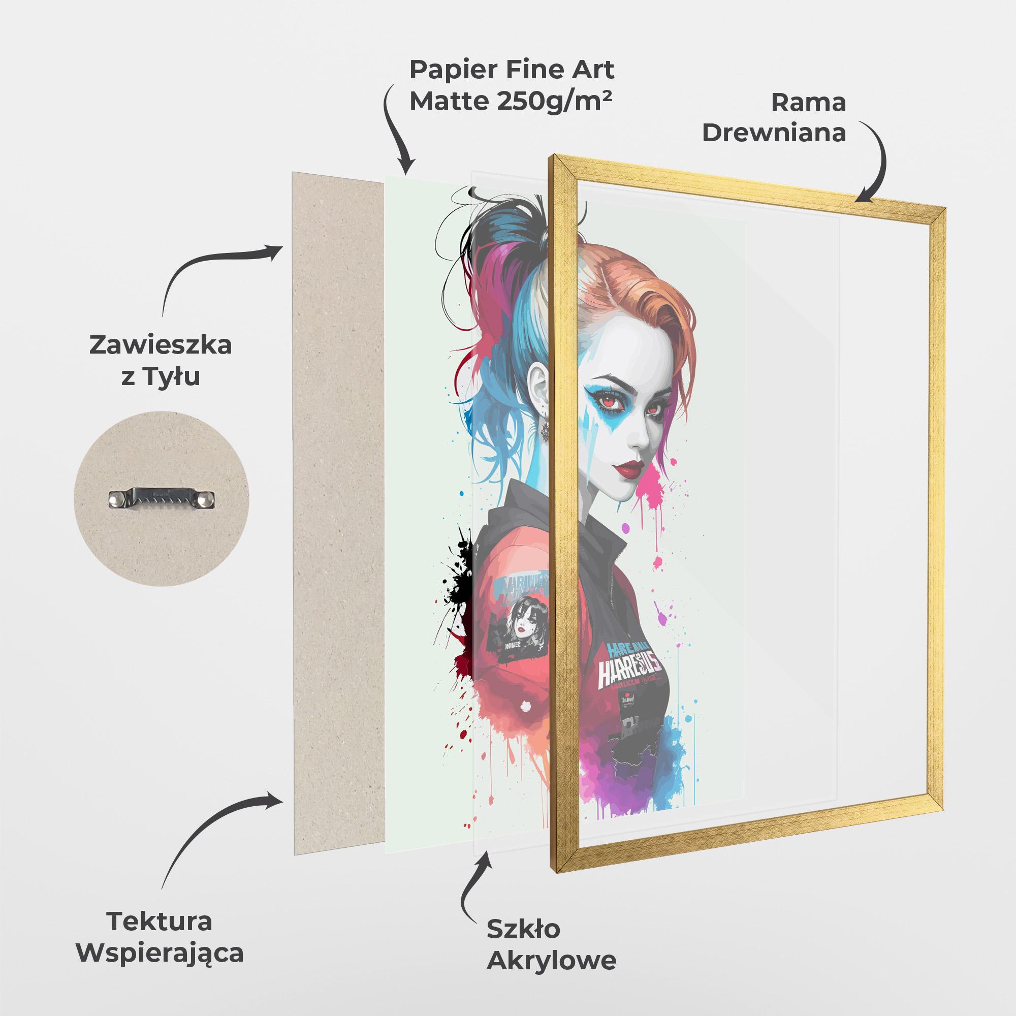 Plakat w Ramie Harley Quin mockup 1