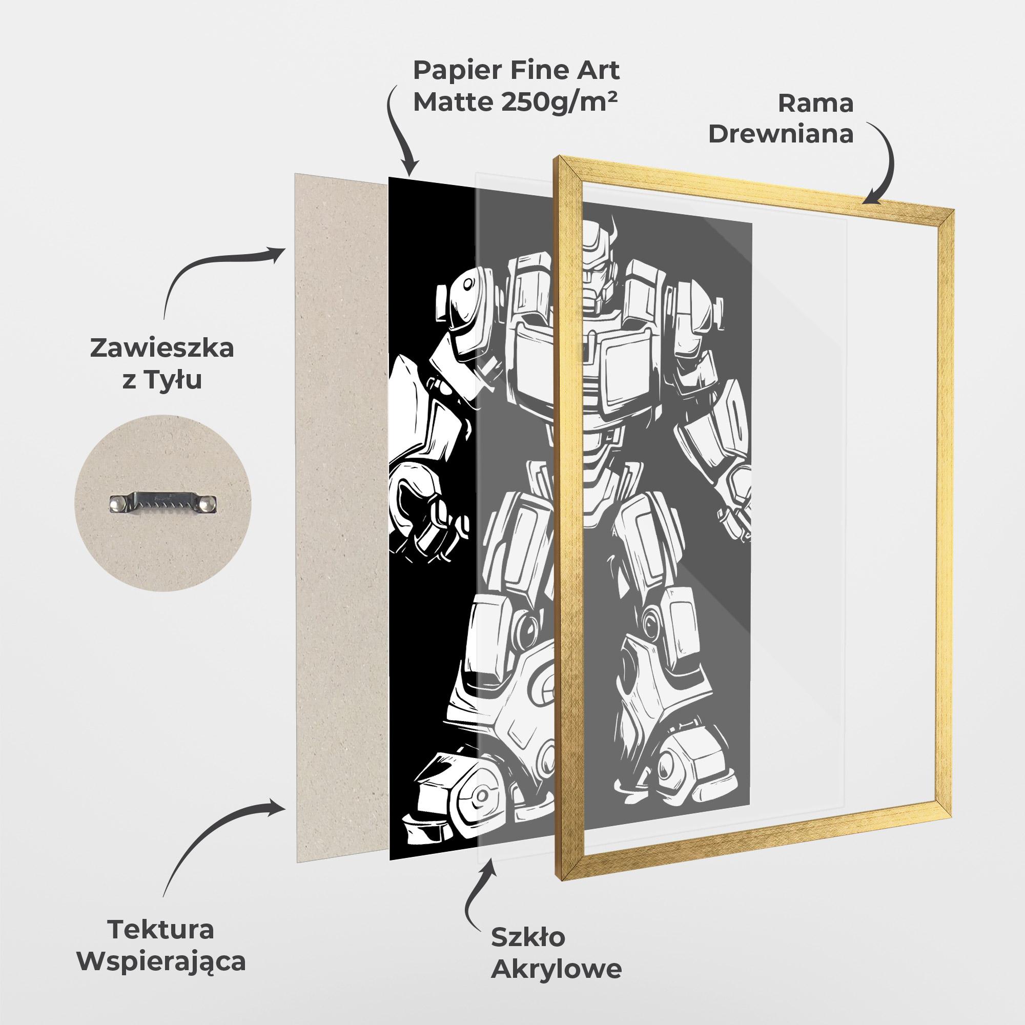 Plakat w Ramie Robot Machine mockup 1