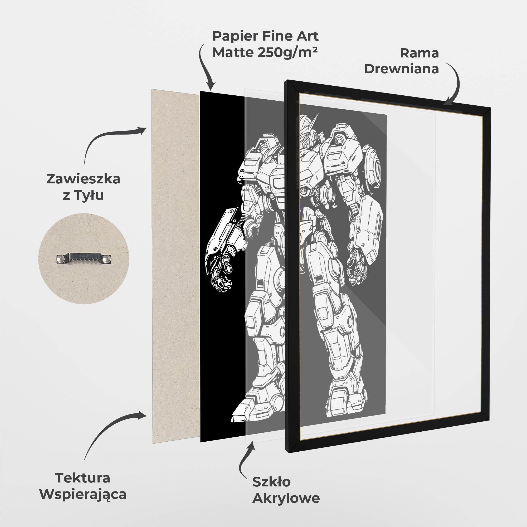 Plakat w Ramie Battlefield Robot mockup 1