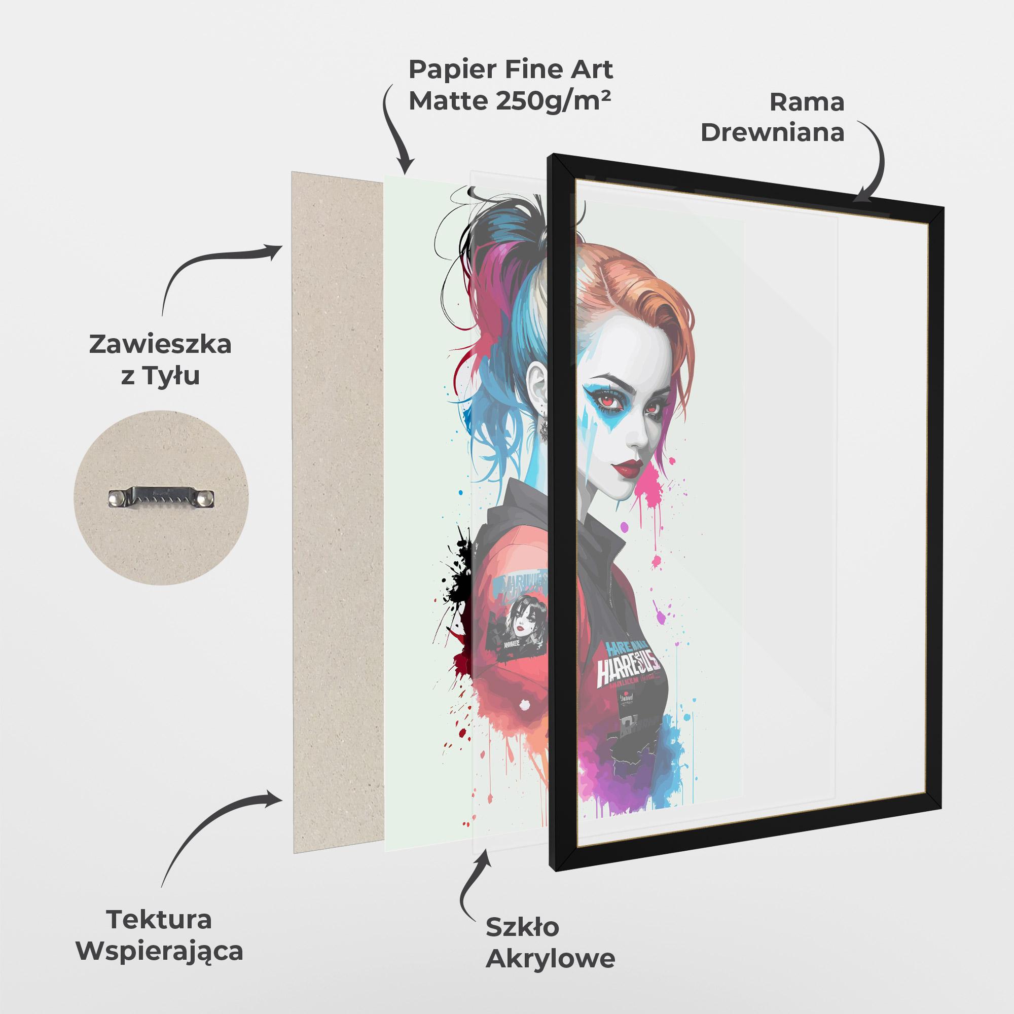 Plakat w Ramie Harley Quin mockup 1