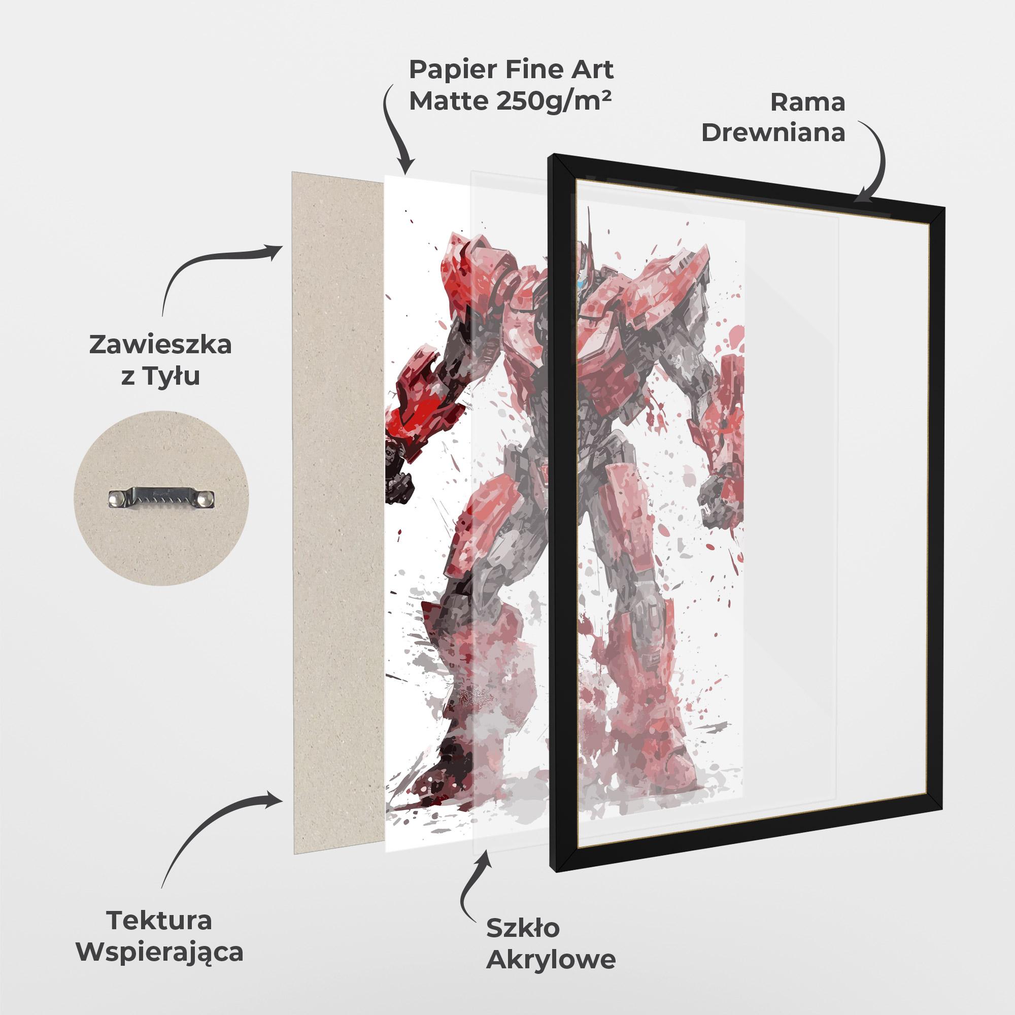 Plakat w Ramie Red Sentinel Prime mockup 1