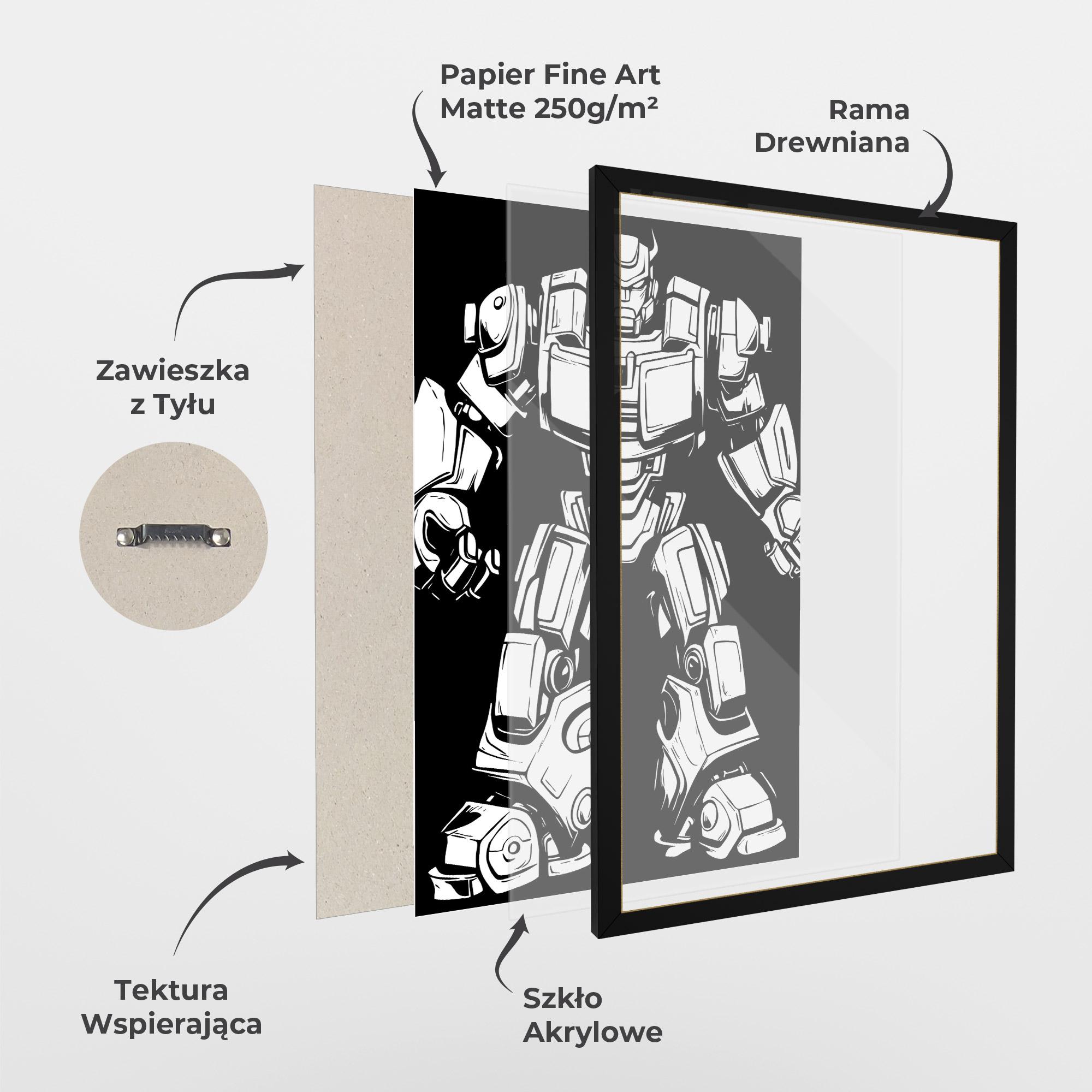Plakat w Ramie Robot Machine mockup 1