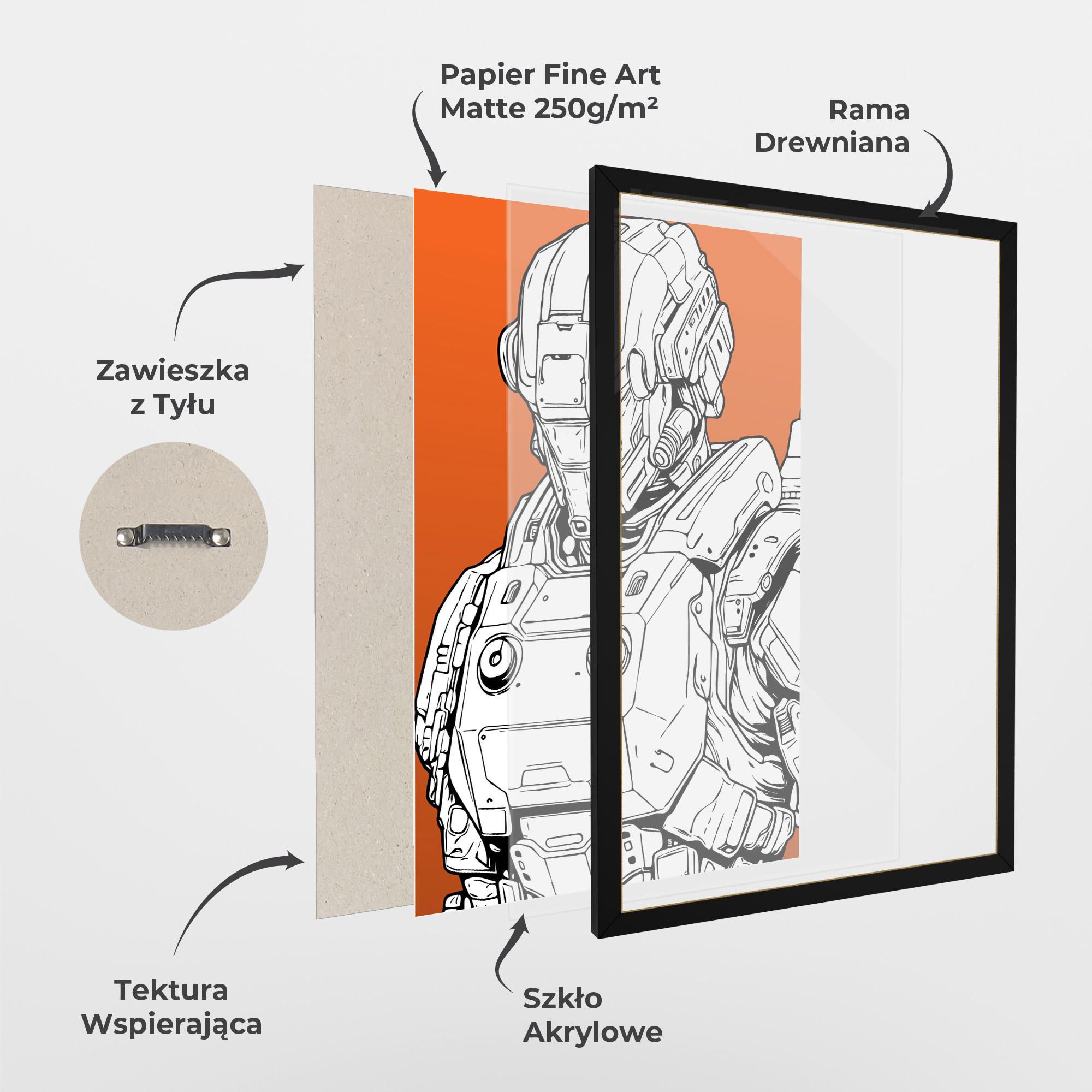Plakat w Ramie Robotech Armor mockup 1