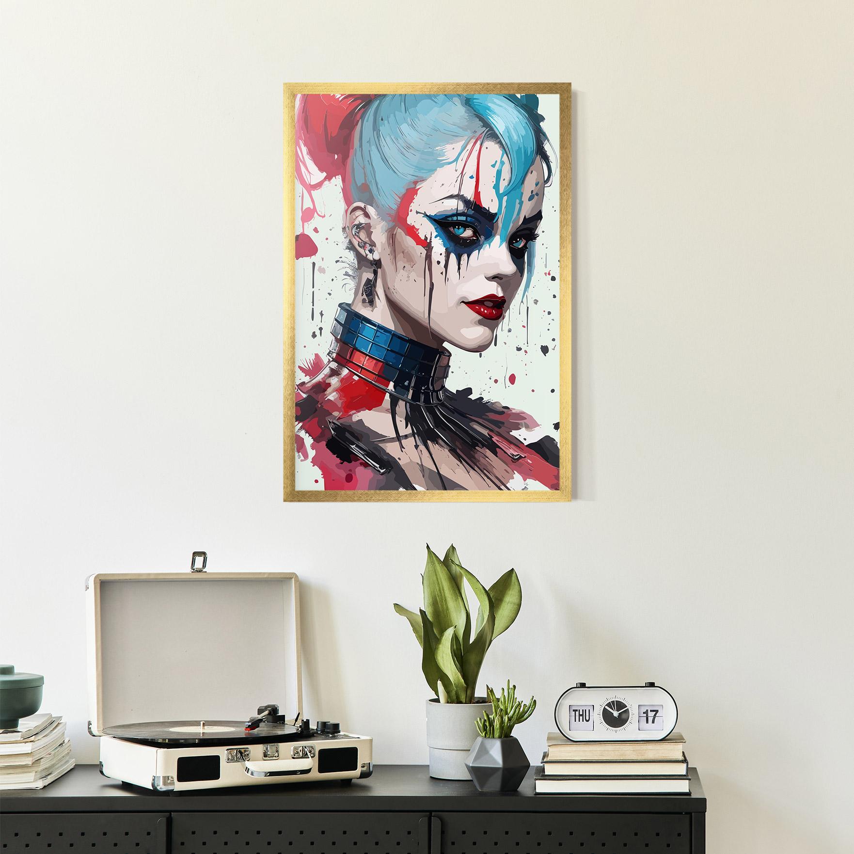 Plakat w Ramie Art Harley Quin mockup 2