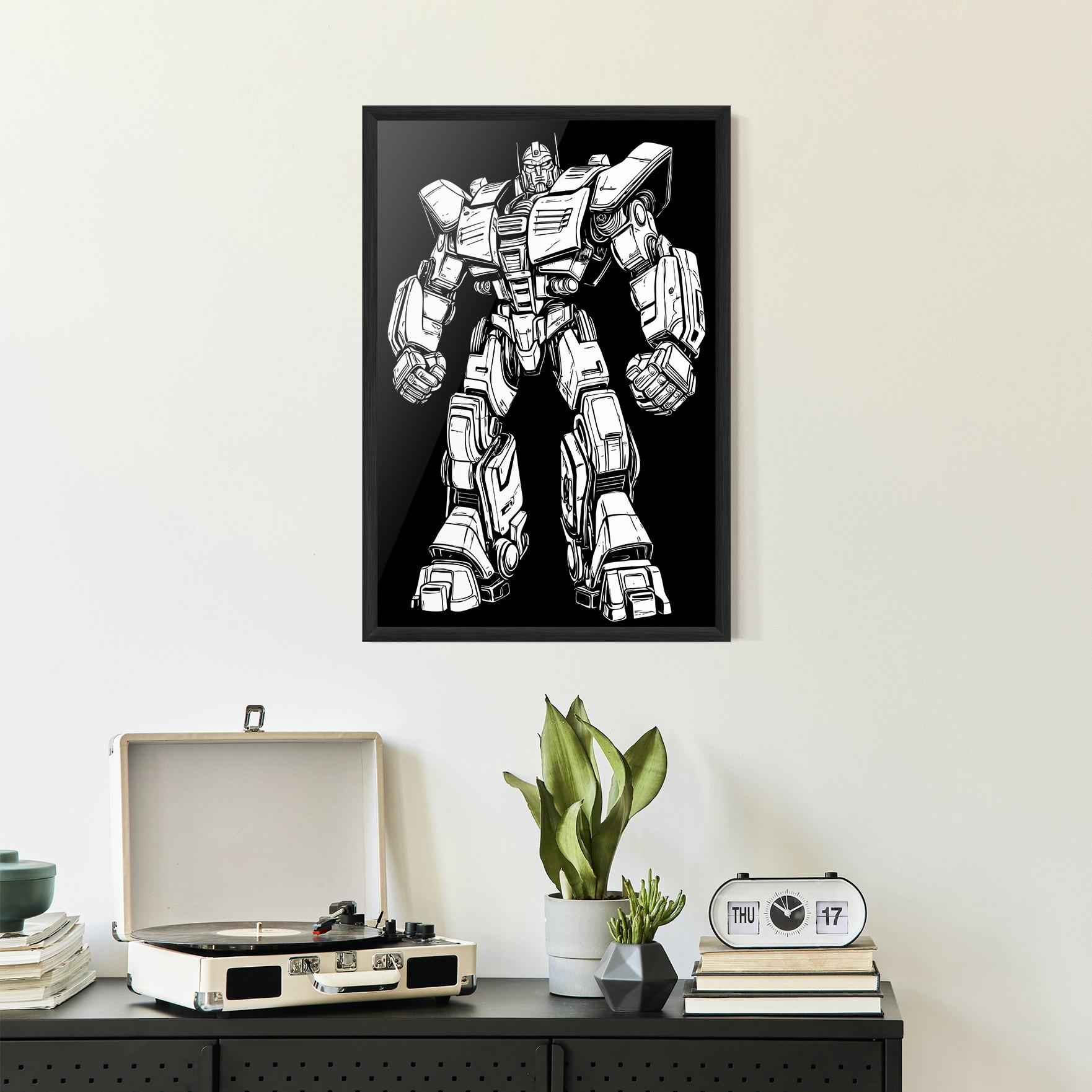Plakat w Ramie Battlefield Robot Art mockup 2