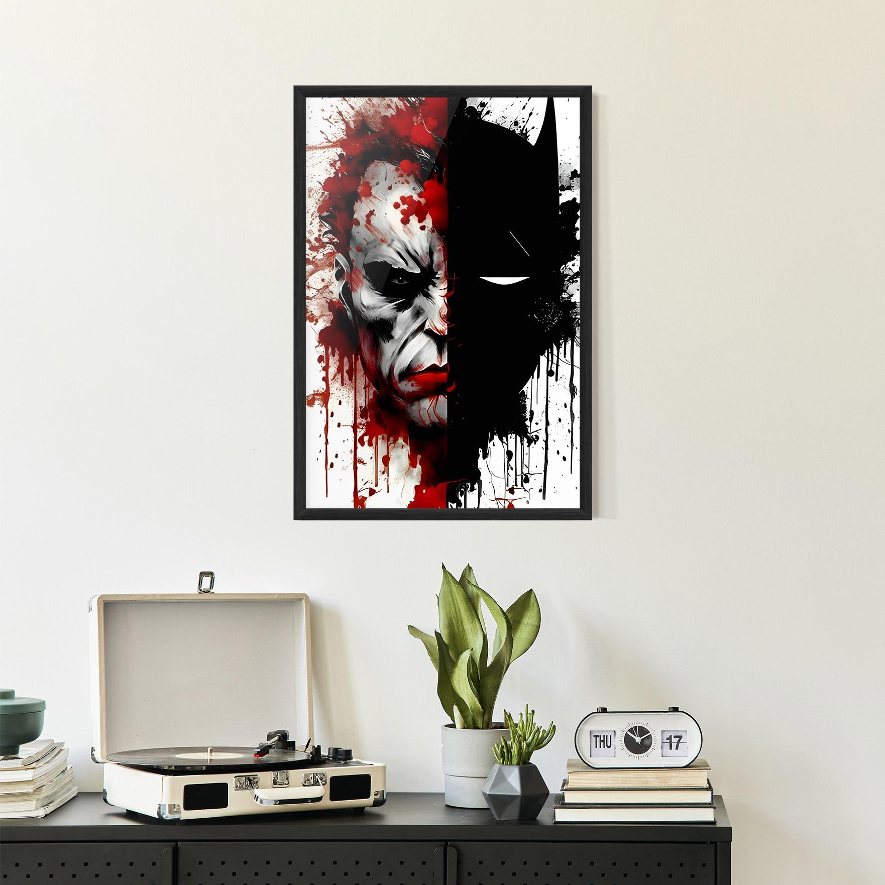 Plakat w Ramie Half Batman mockup 2