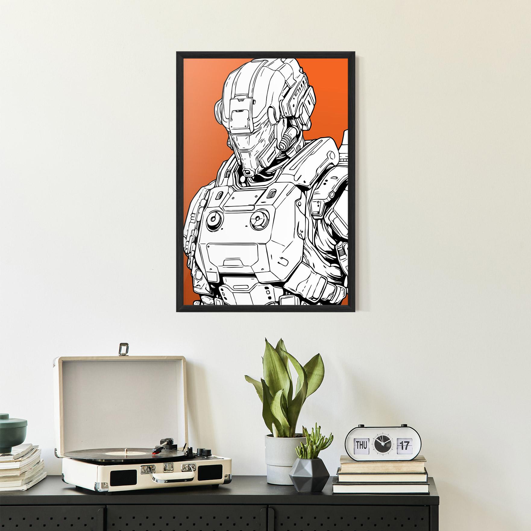 Plakat w Ramie Robotech Armor mockup 2
