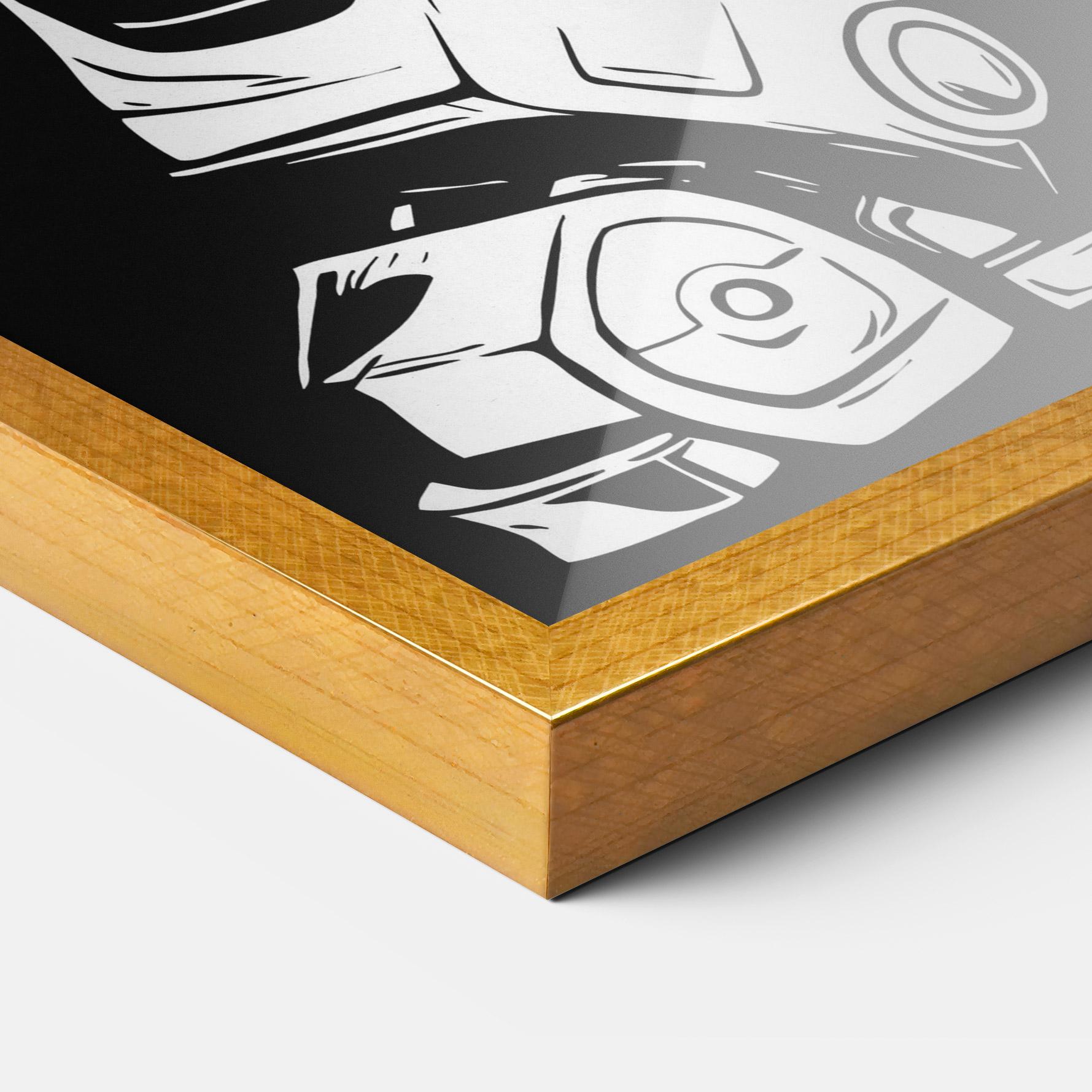 Plakat w Ramie Robot Machine mockup 3