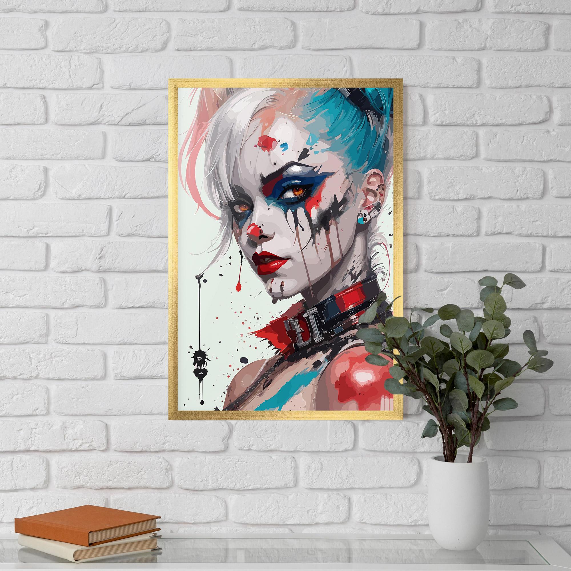 Plakat w Ramie Harley Quin Art mockup 5