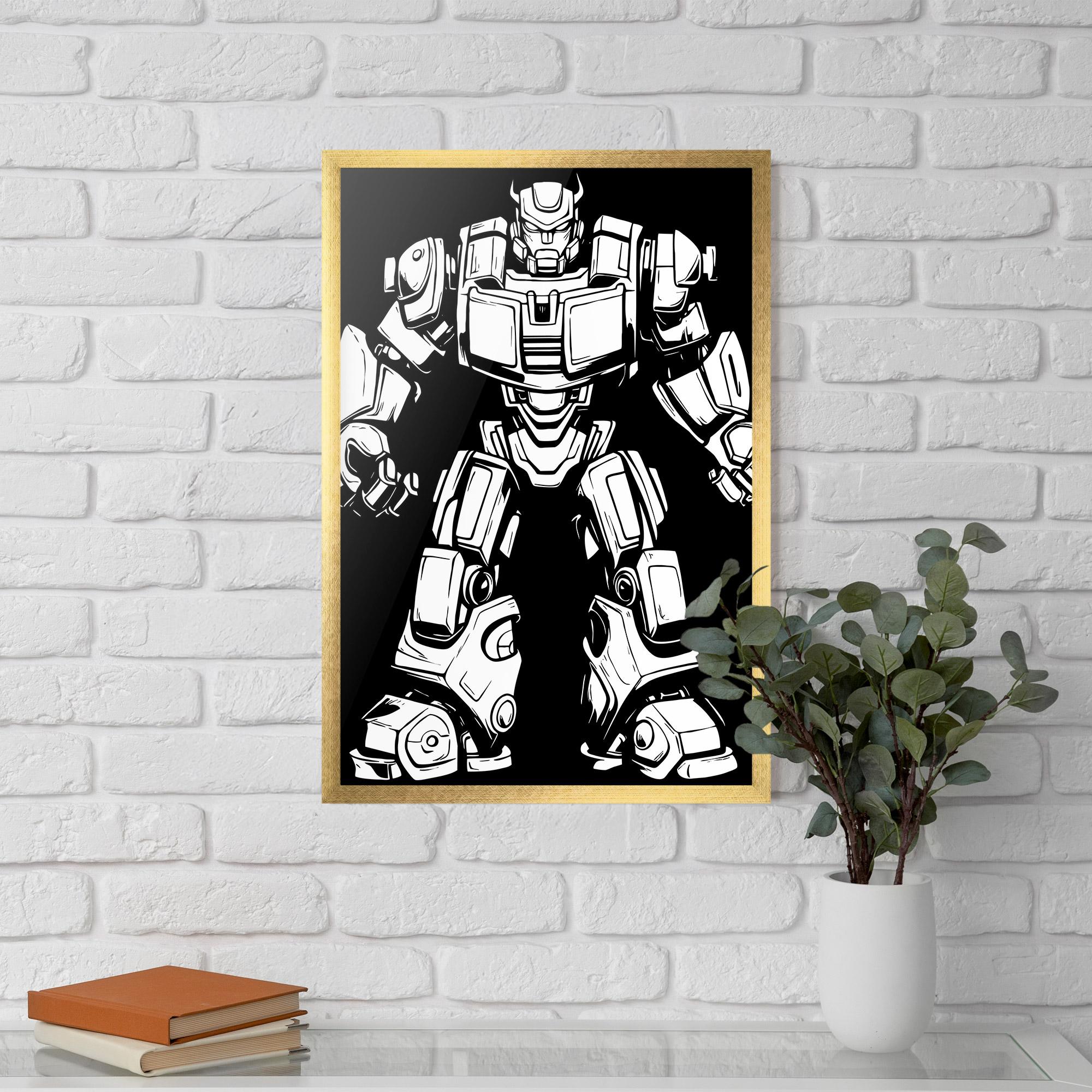 Plakat w Ramie Robot Machine mockup 5