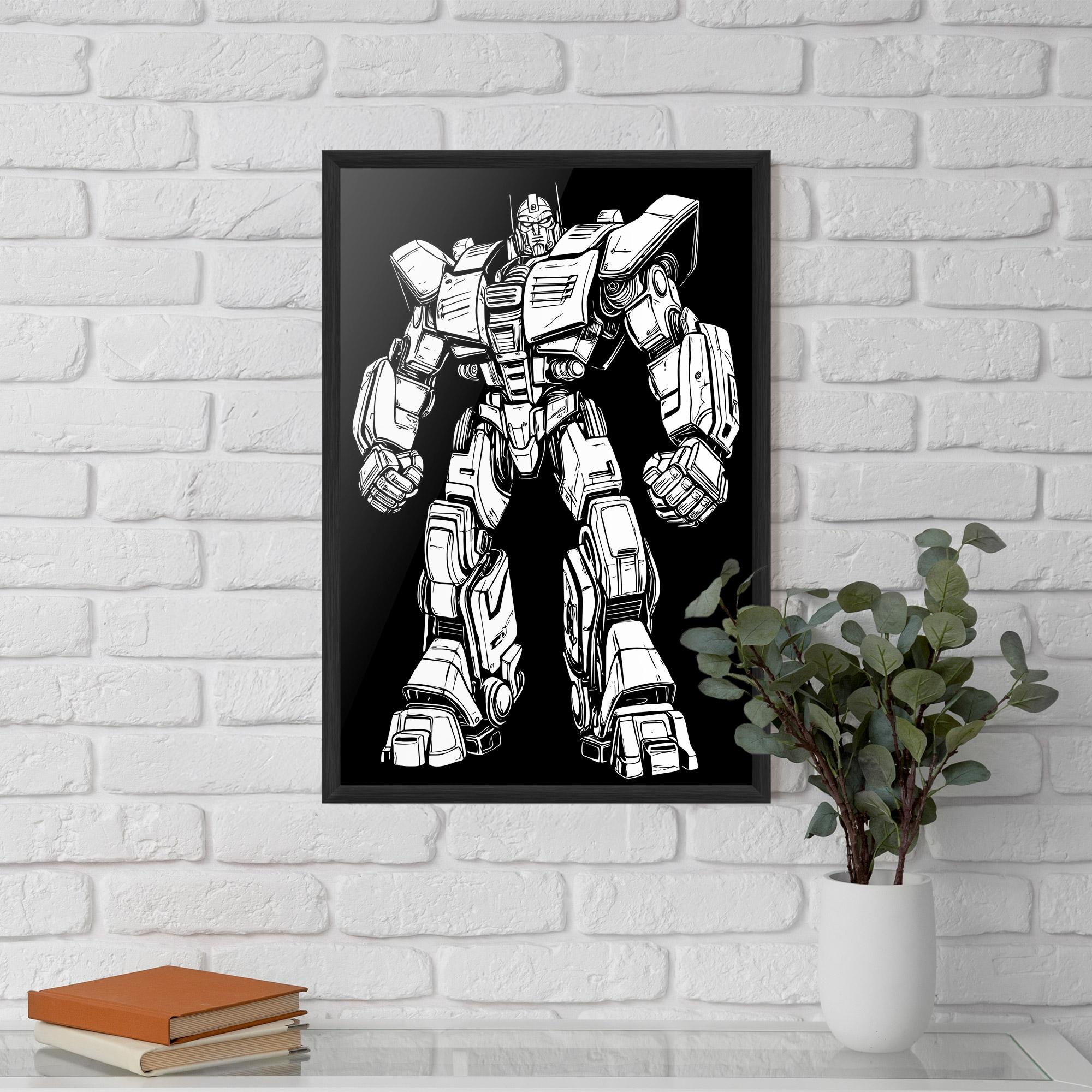Plakat w Ramie Battlefield Robot Art mockup 5