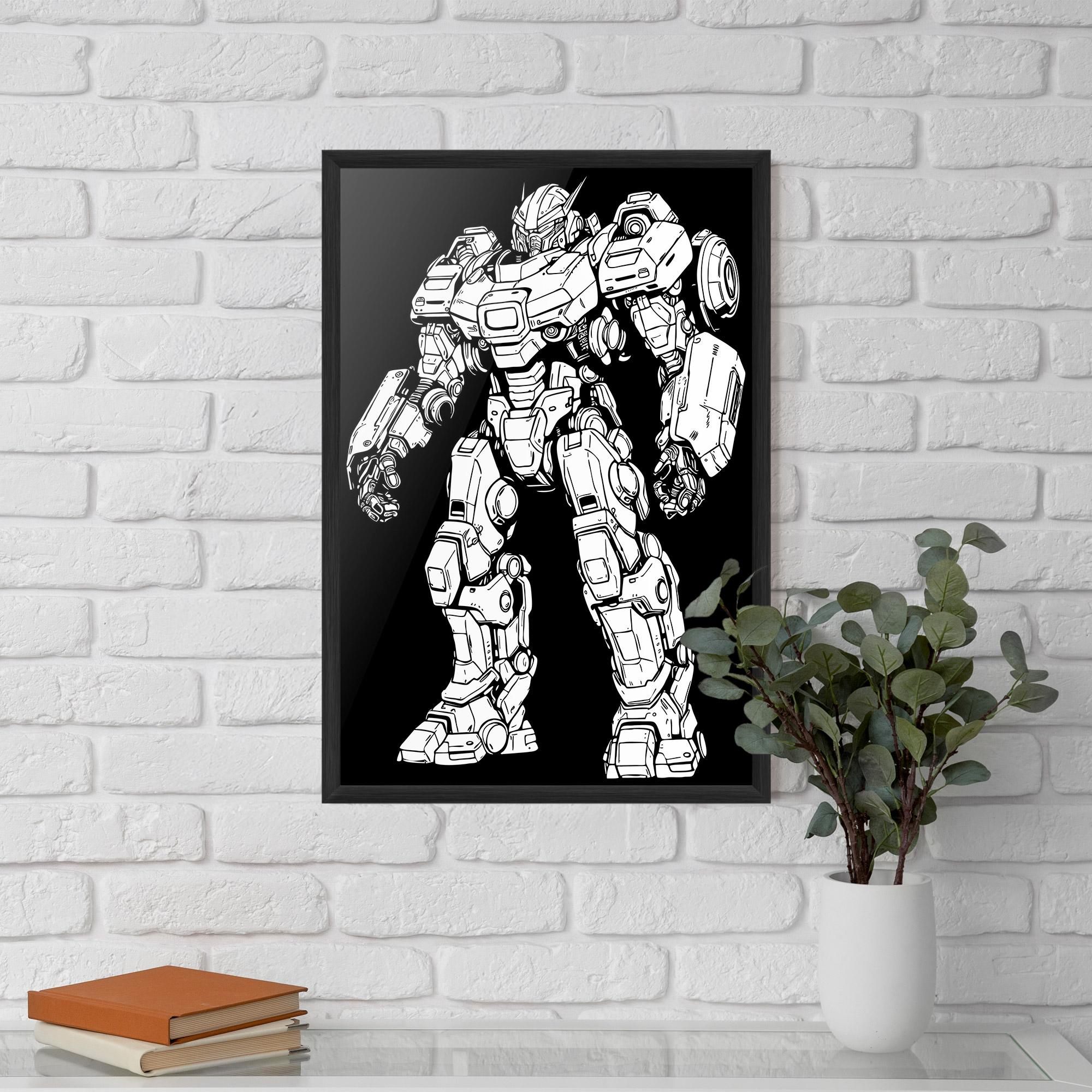 Plakat w Ramie Battlefield Robot mockup 5