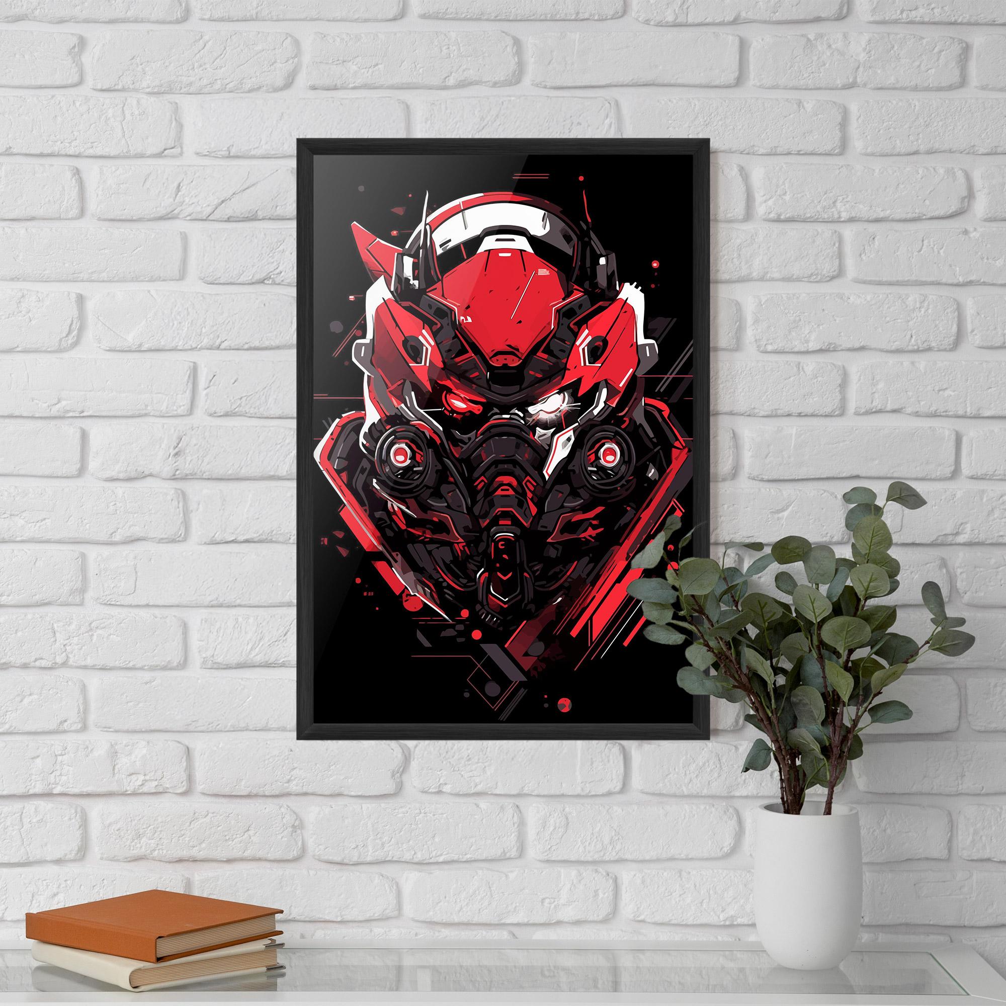 Plakat w Ramie Red Robot Art mockup 5