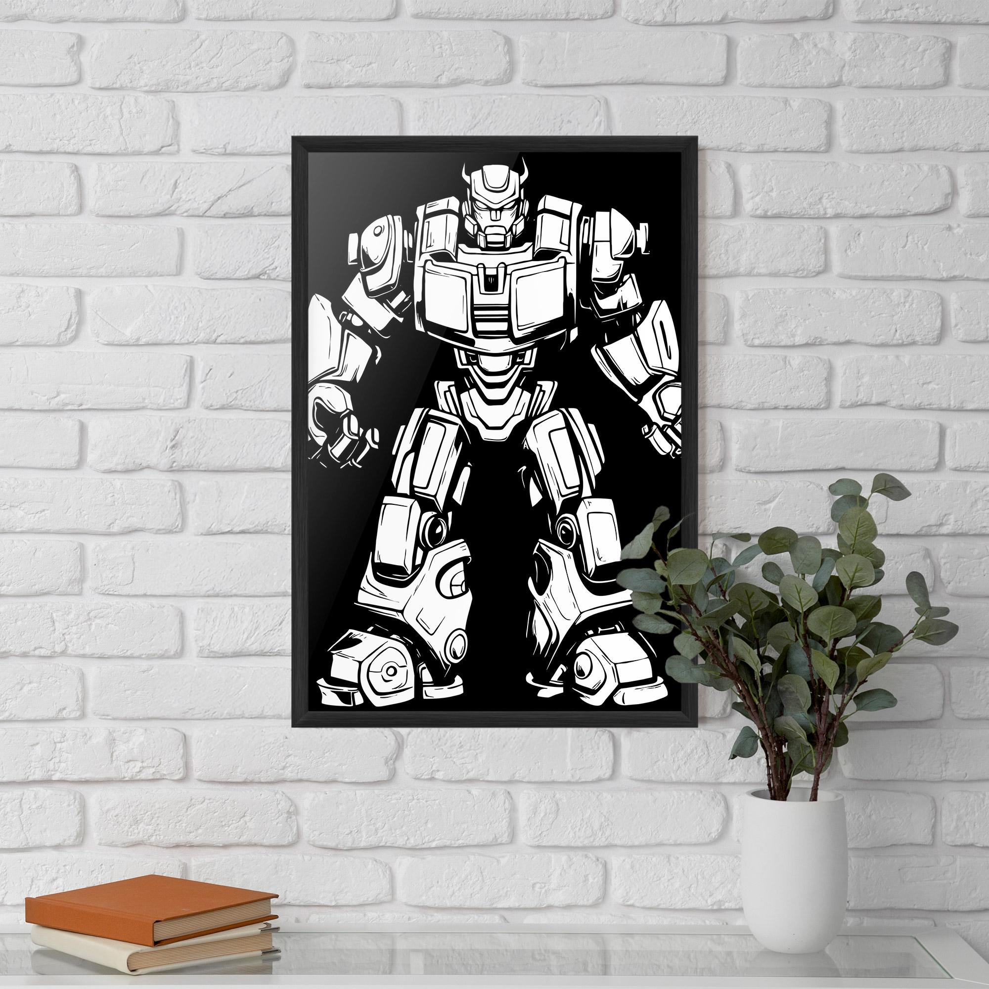 Plakat w Ramie Robot Machine mockup 5