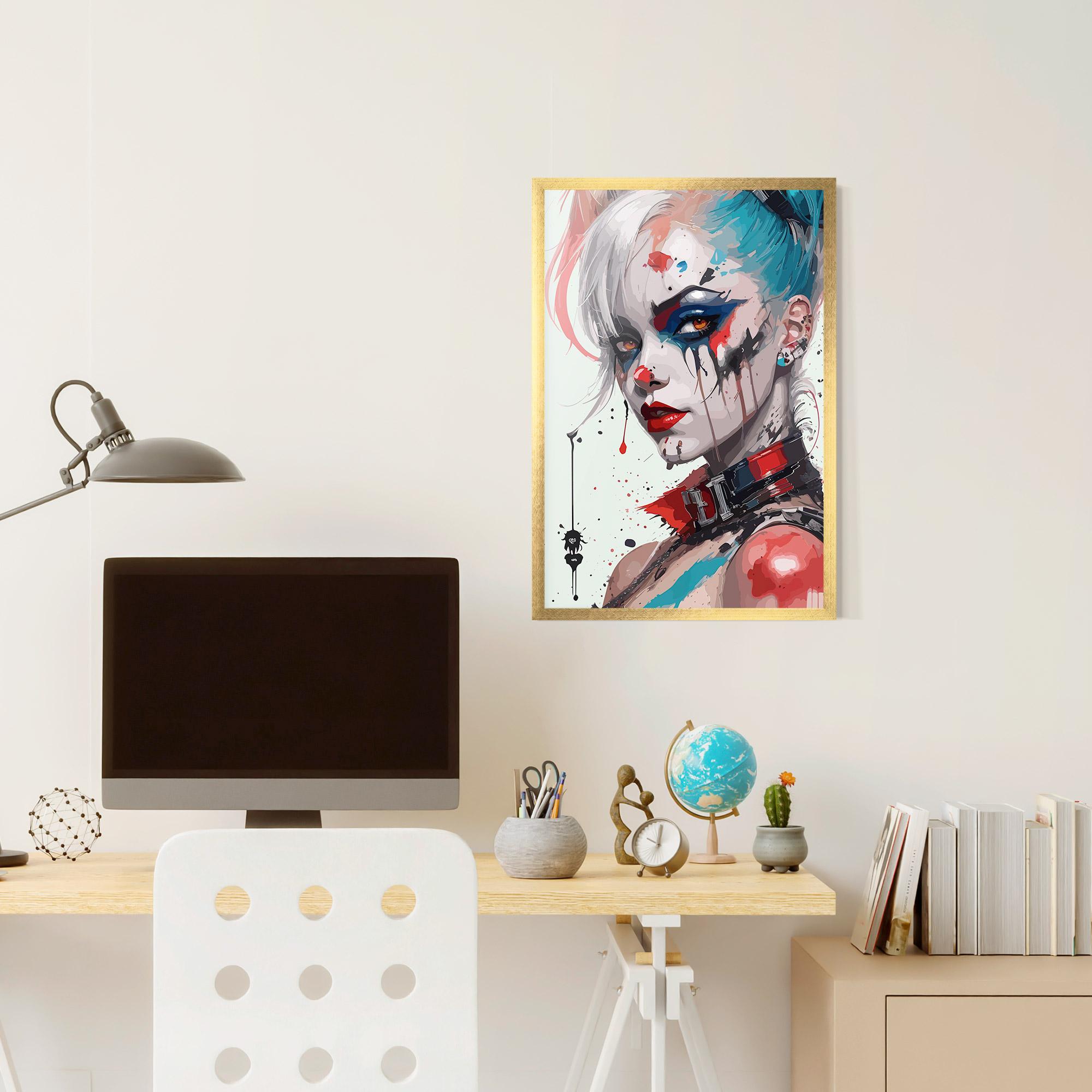 Plakat w Ramie Harley Quin Art mockup 6